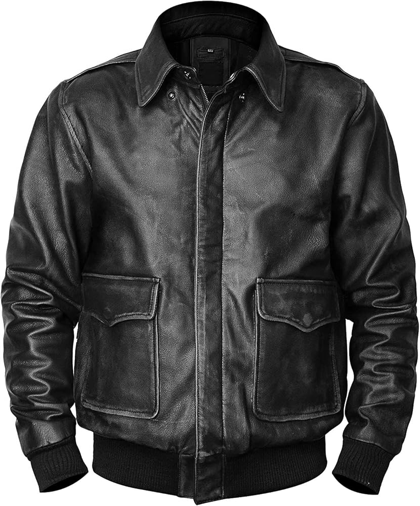 A2 Bomber Jackets Mens - WW2 Air Force Military Pilot Flight