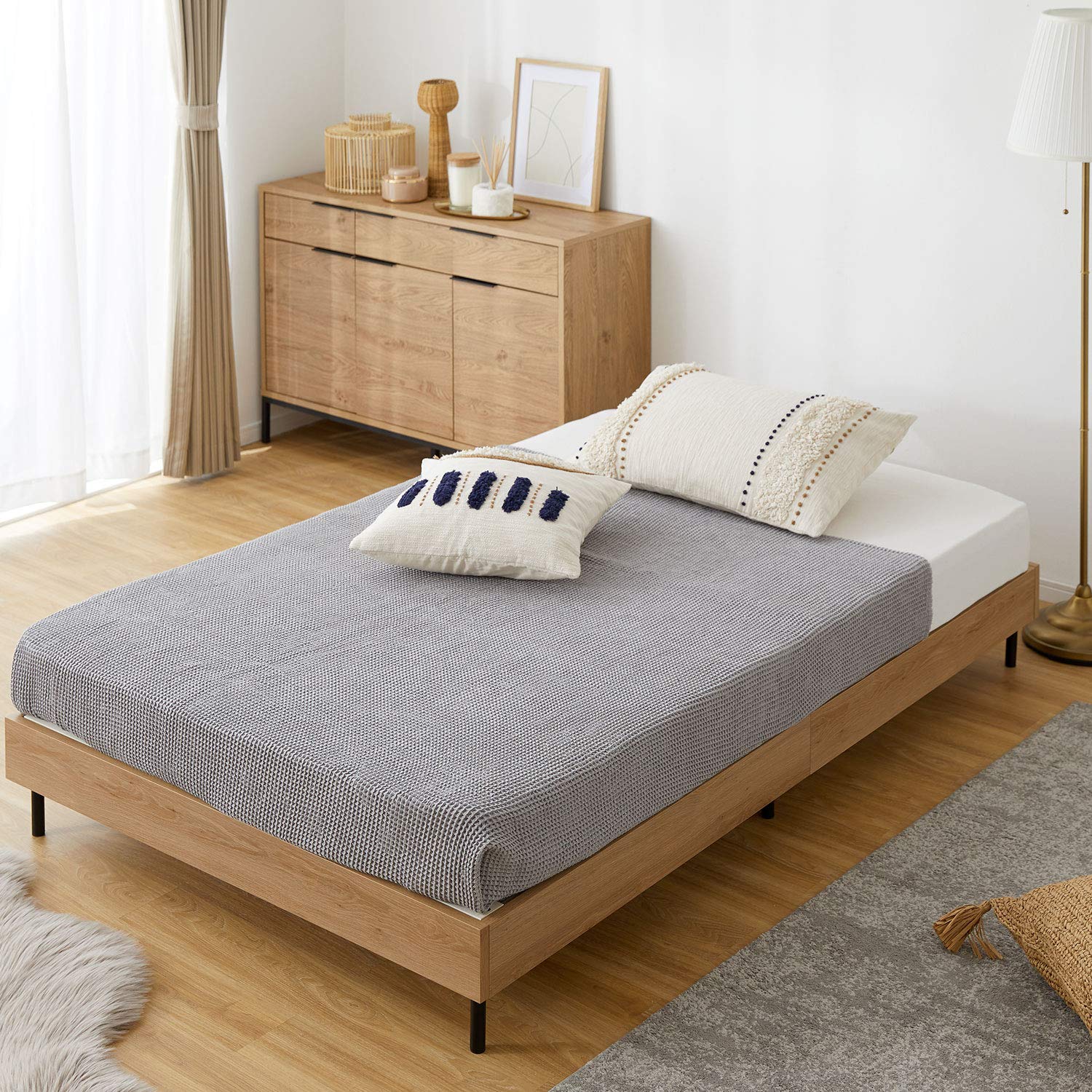 Amazon｜LOWYA ロウヤ セミダブル SD ベッドフレーム ベッド フレーム