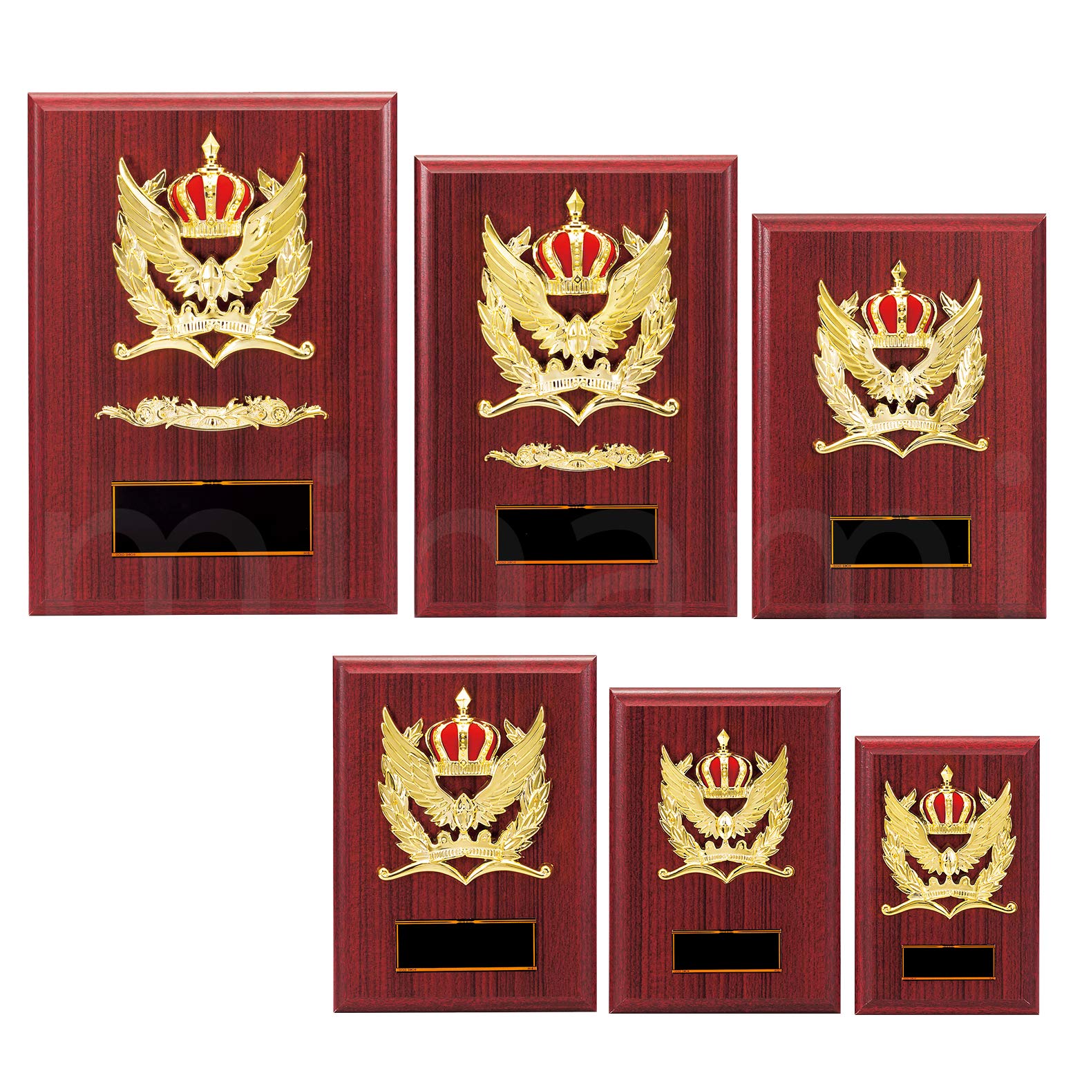 Amazon | [レーザー彫刻名入れ] GOLD SHACHI 表彰楯 盾 ワシ王冠 K7049