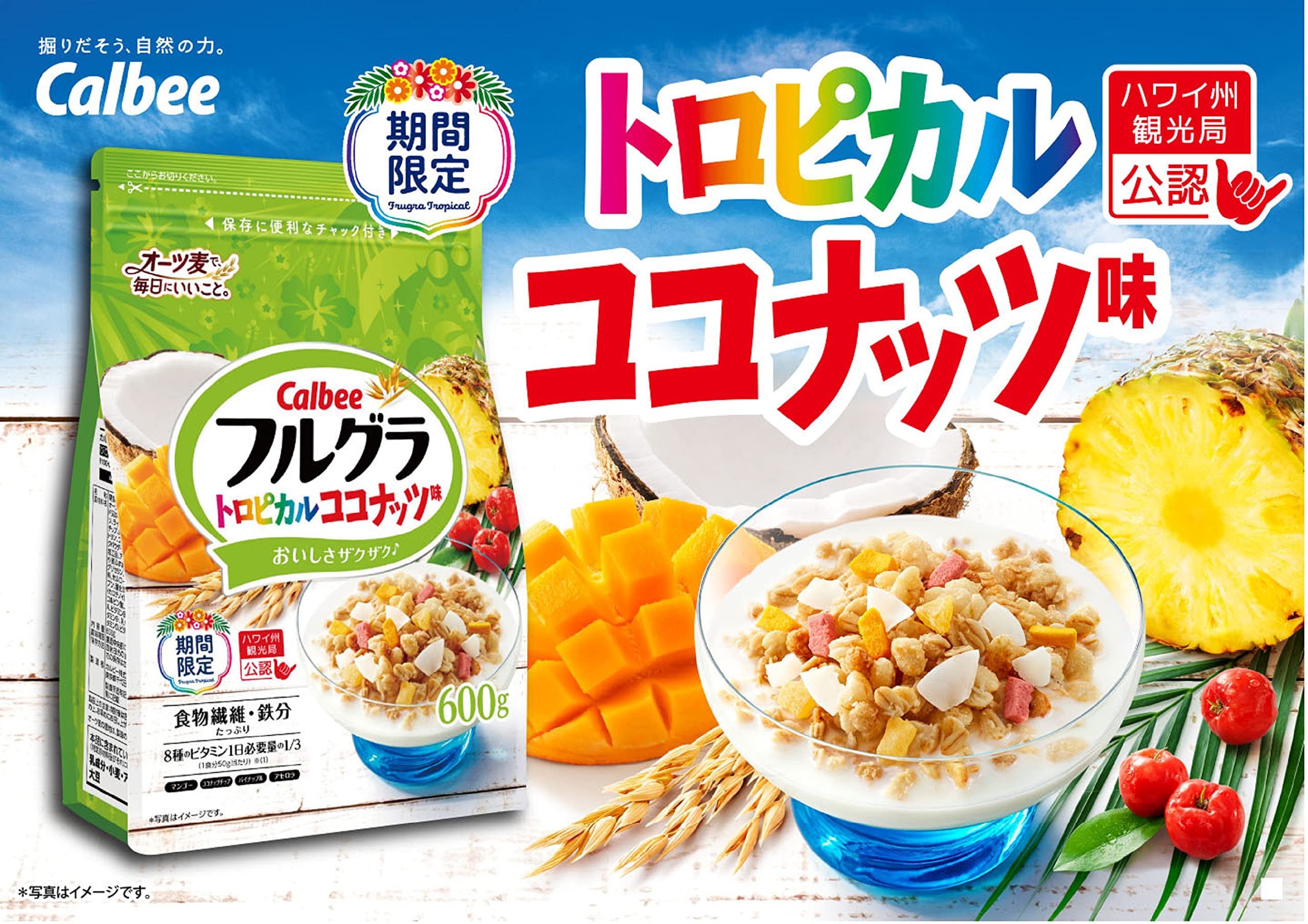 Amazon.co.jp: カルビー フルグラトロピカルココナッツ味 600g×6袋