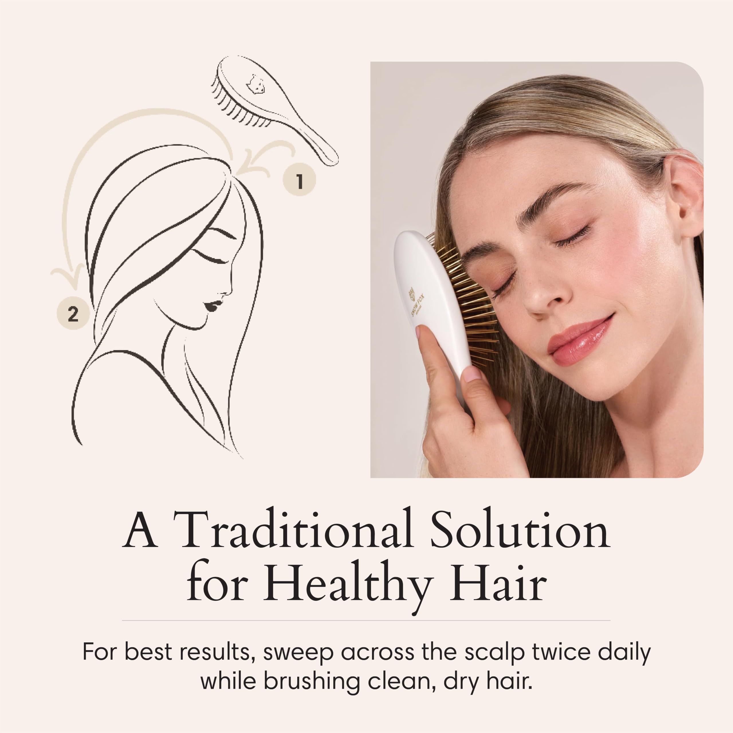 Amazon.com : Snow Fox Skincare Gua Sha Hair Brush - White Edition