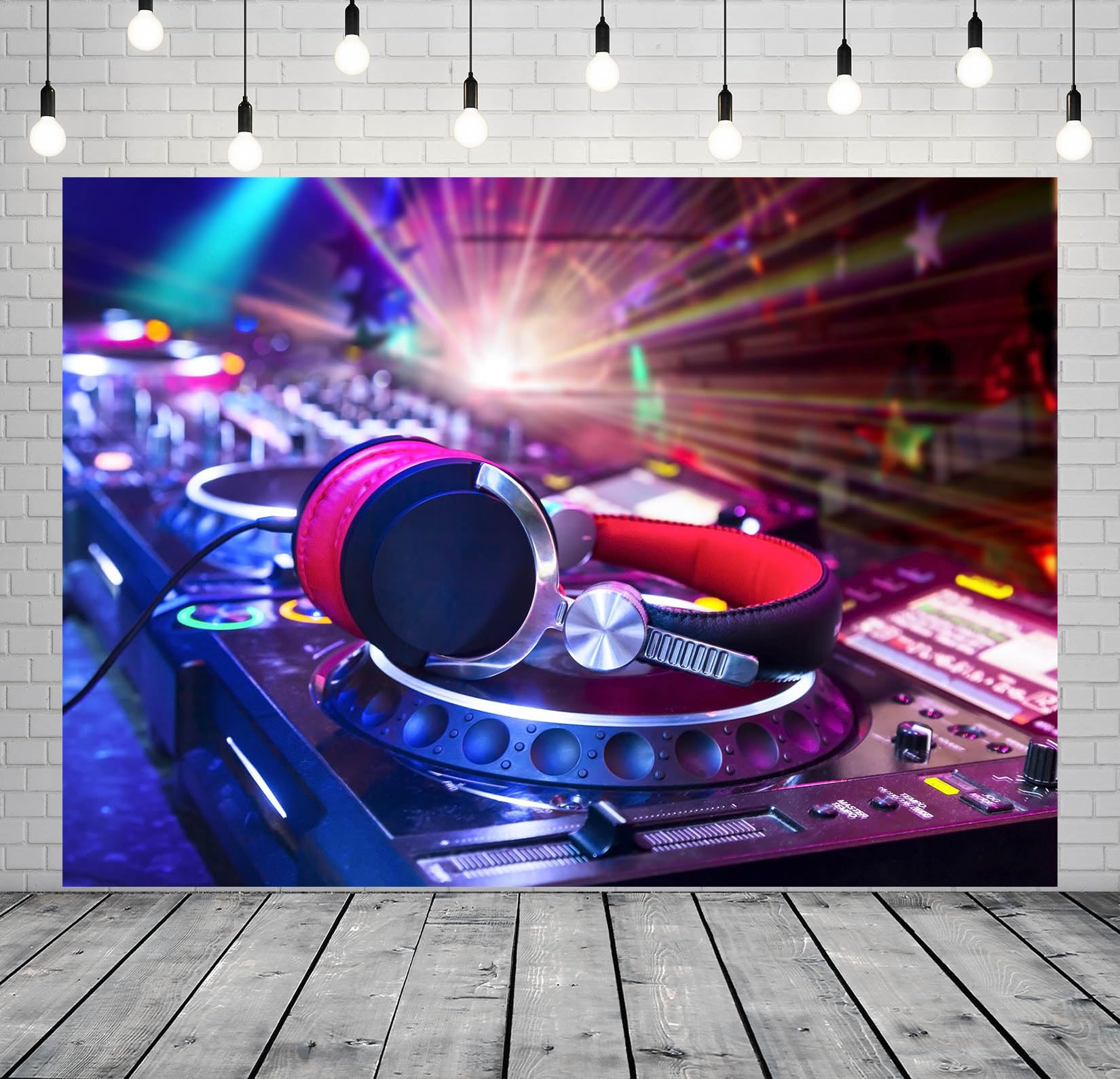 Amazon.com : CORFOTO 10x6.5ft Fabric Dj Mixer with Headphones