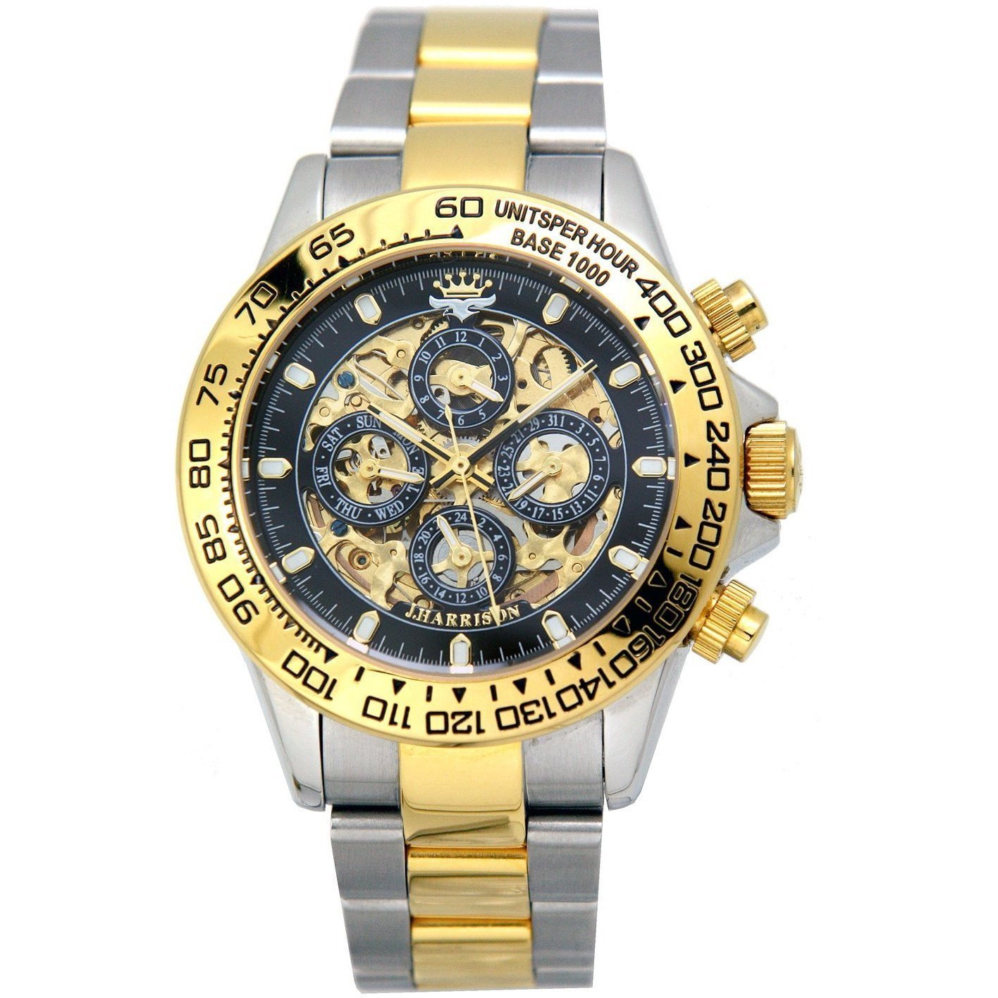 Amazon.co.jp: J.HARRISON ジョン・ハリソン 自動巻き腕時計両面