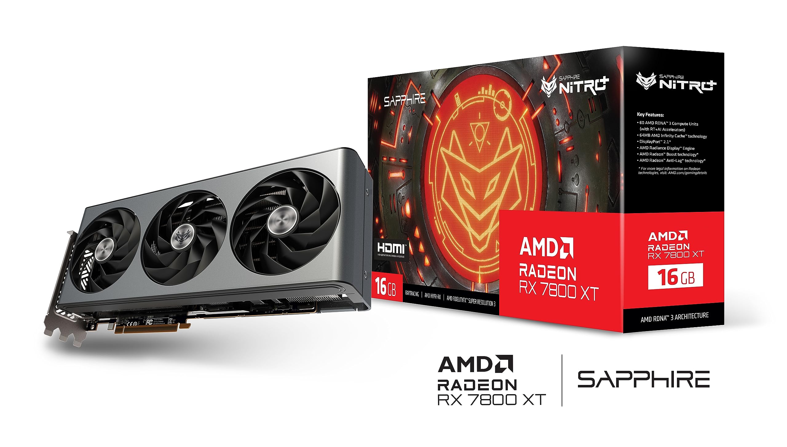 Amazon | Sapphire Nitro+ AMD Radeon RX 7800 XT Gaming OC 16GB