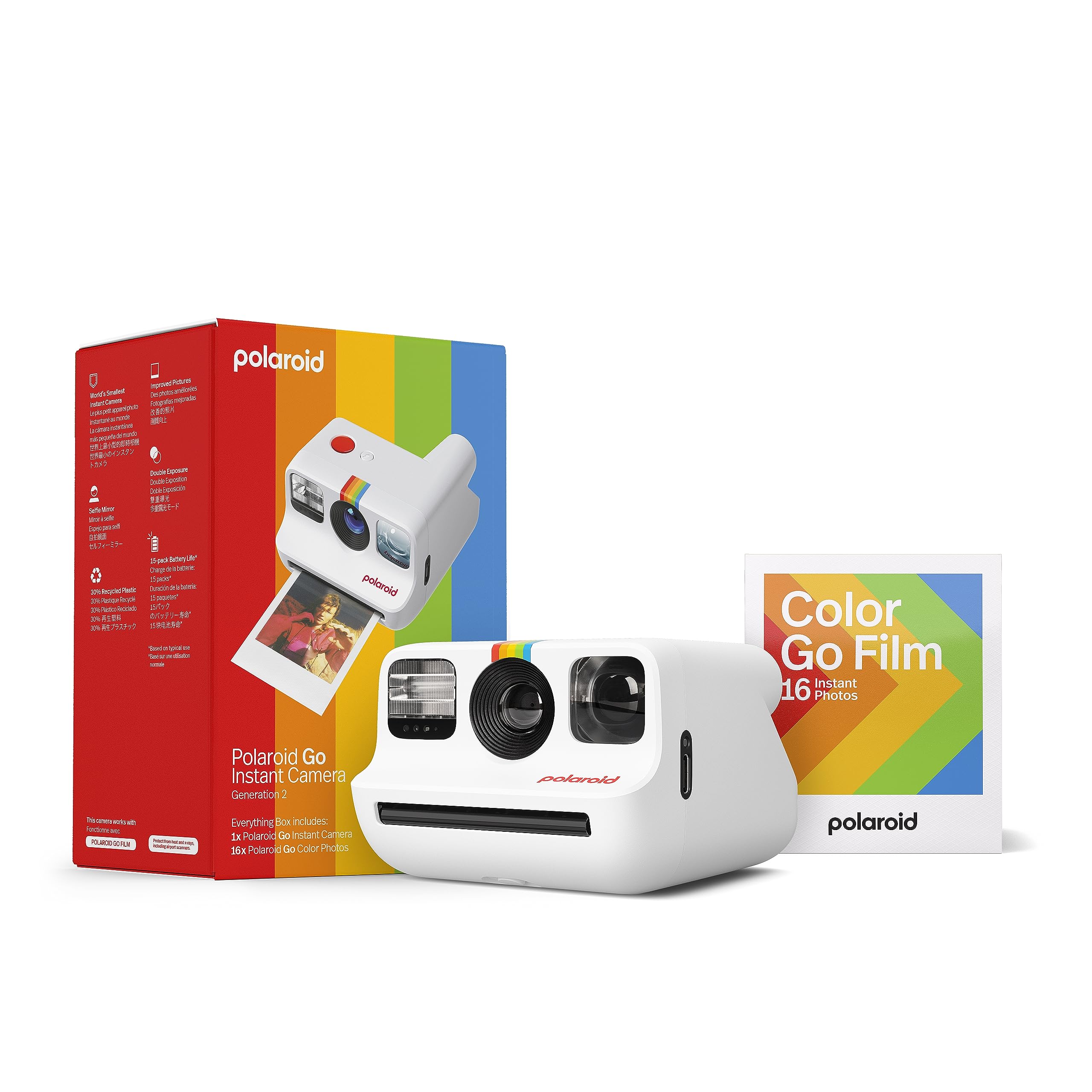Polaroid Go Generation 2 - Mini Instant Camera + Film Bundle (16