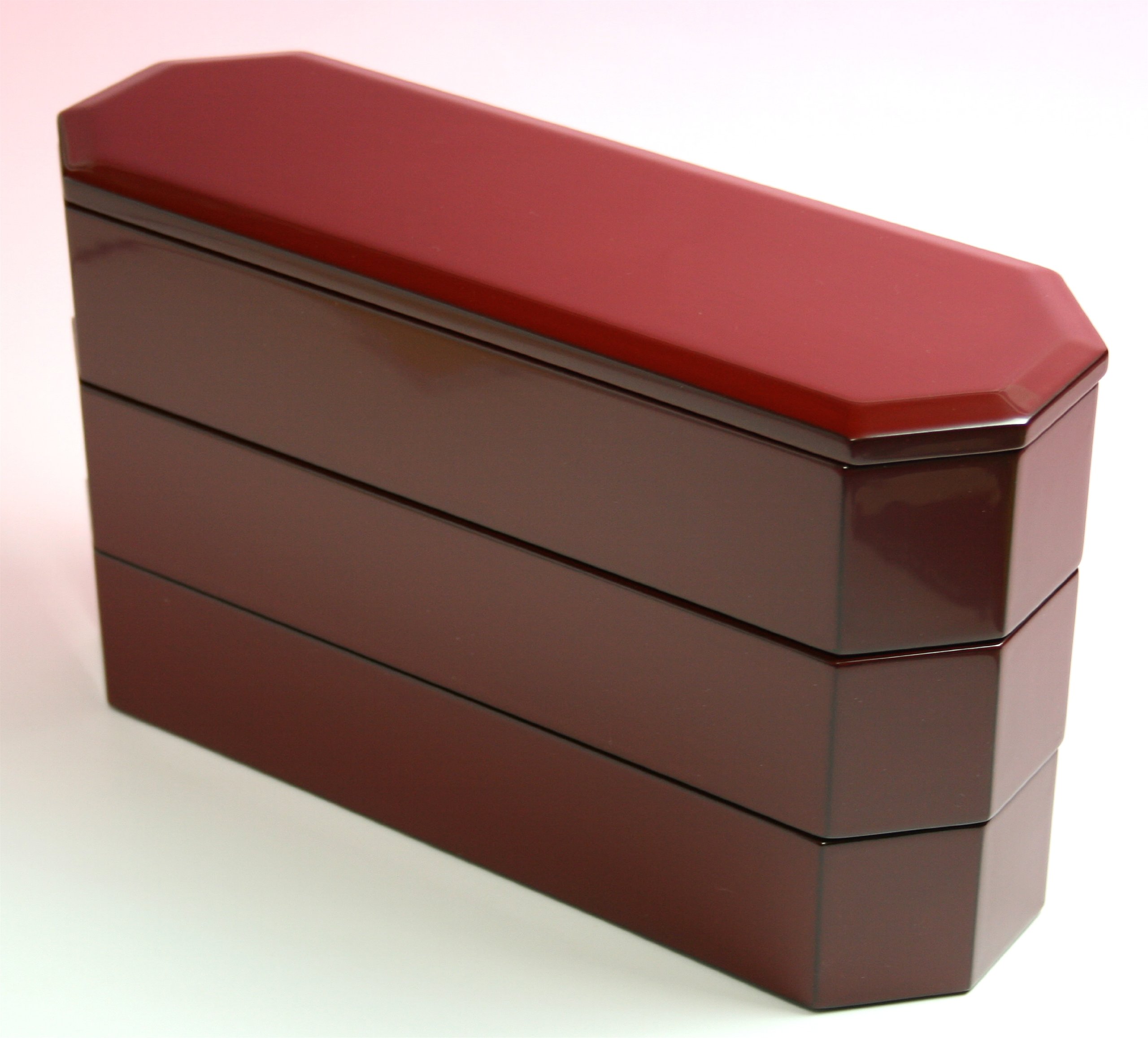 Amazon | 漆塗り重箱 古代朱 亀甲三段重 | うつわ日和 | 重箱