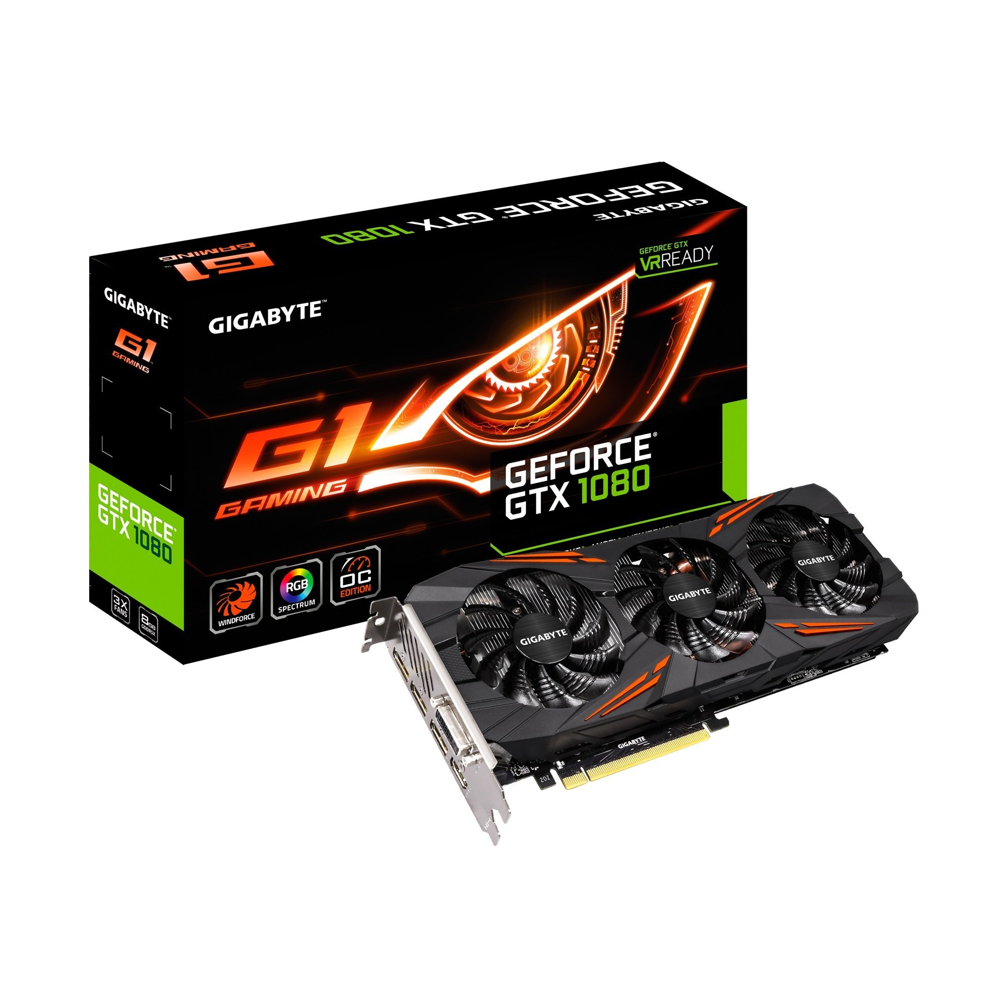 Gigabyte GeForce GTX 1080 GV-N1080G1 GAMING-8GD Video Graphics