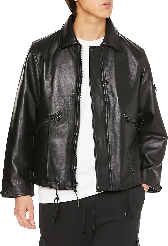 Amazon | [ヒューストン] ミリタリー LEATHER MK3 JACKET Black M