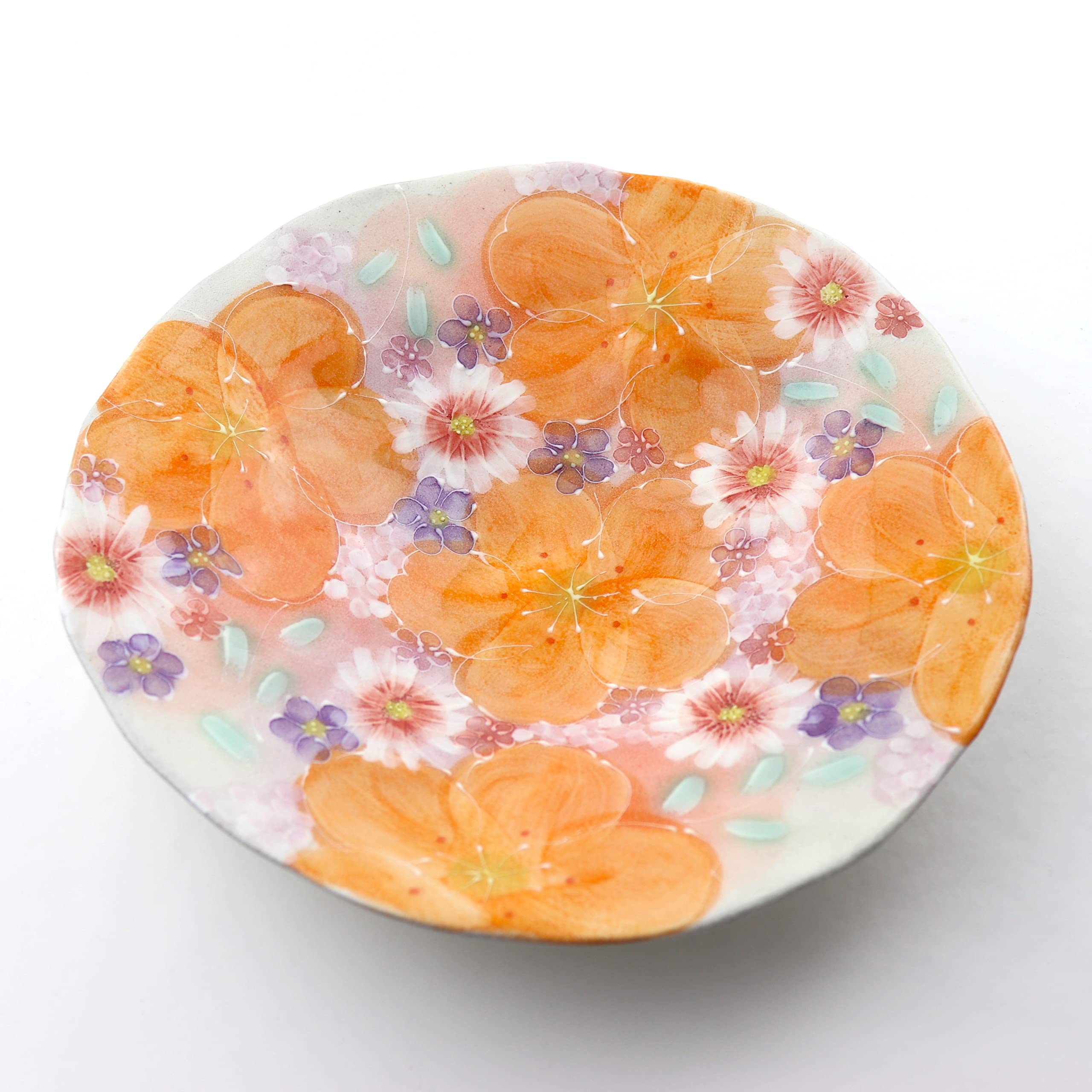 Amazon | 工房ゆずりは 紅彩京花 パスタ皿 手造り 手描き 陶器 母の日