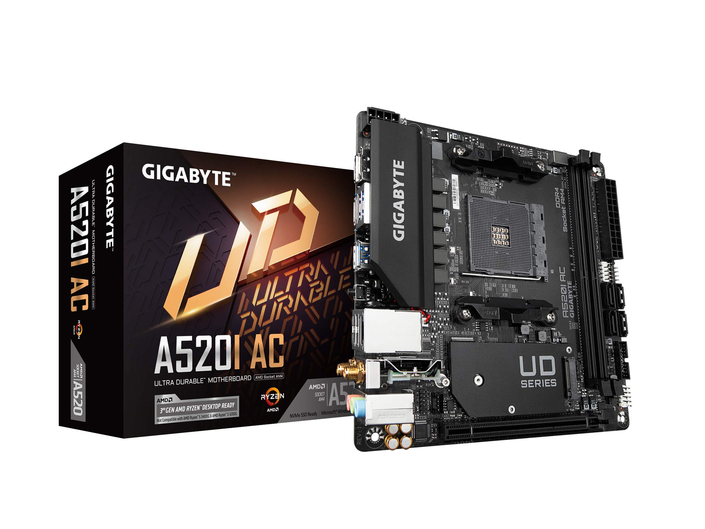 Amazon | GIGABYTE A520I AC マザーボード MiniITX [AMD A520チップ