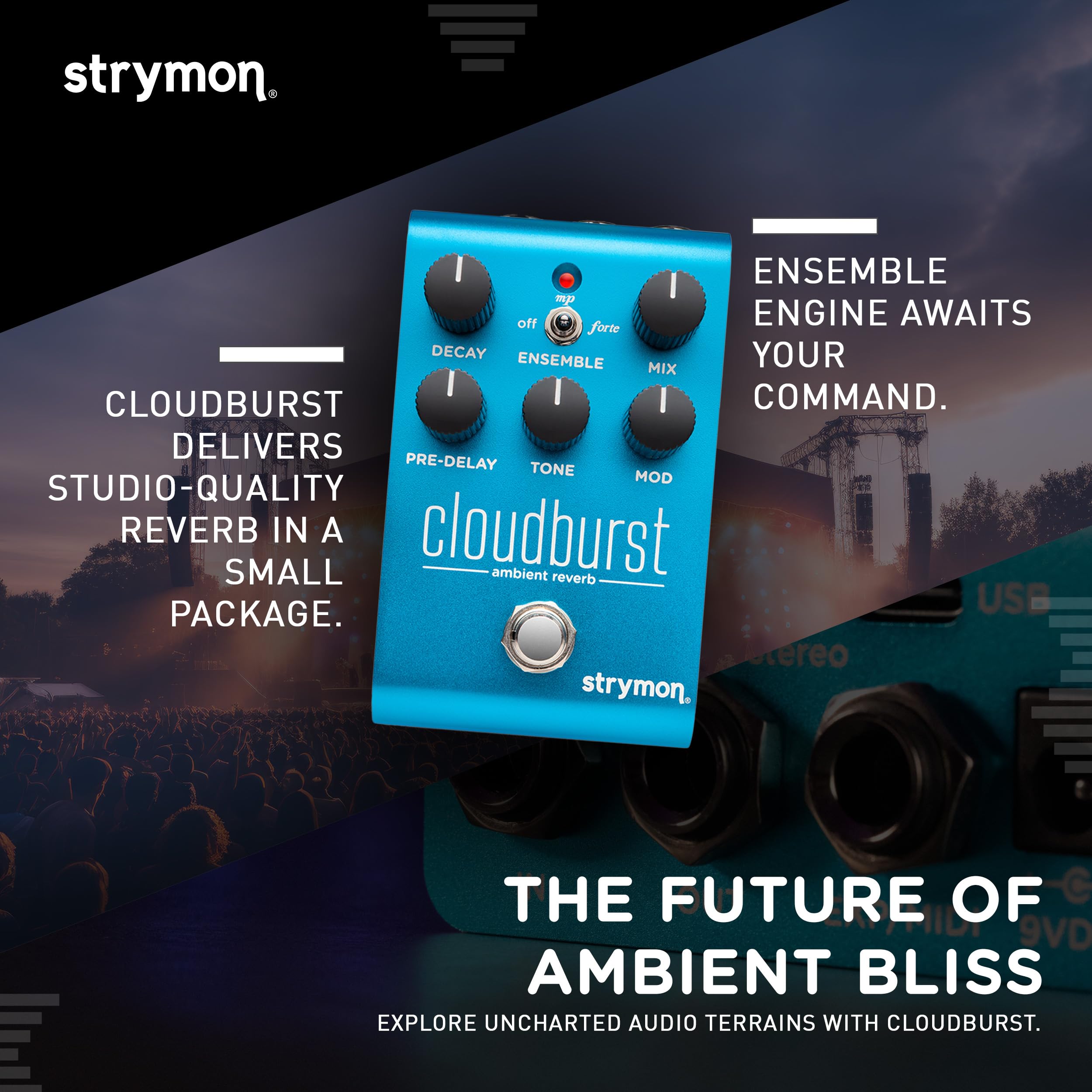 Strymon Cloudburst Ambient Reverb Guitar Pedal with Ensemble
