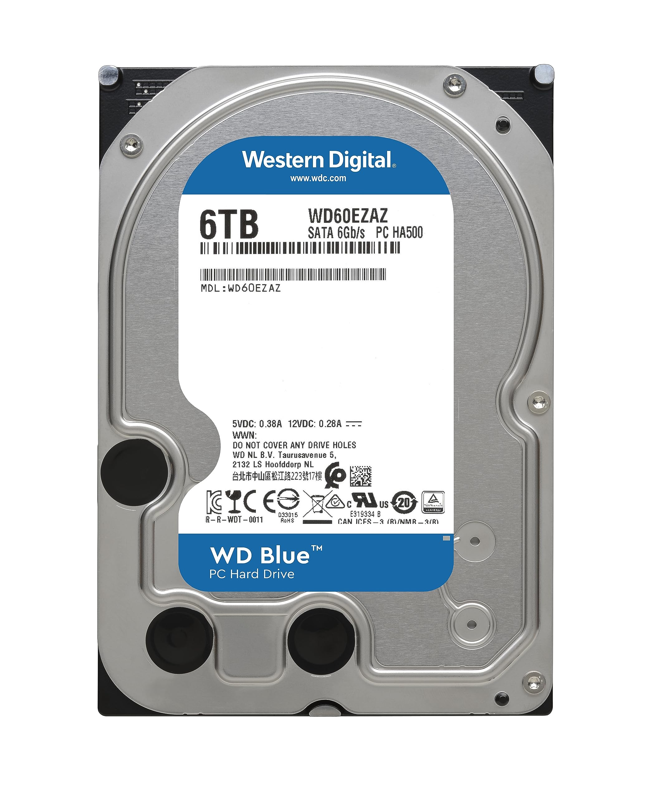 Western Digital WD60EZAZ 6TB BLUE 256MB 3.5IN SATA 6GB/S 5400rpm