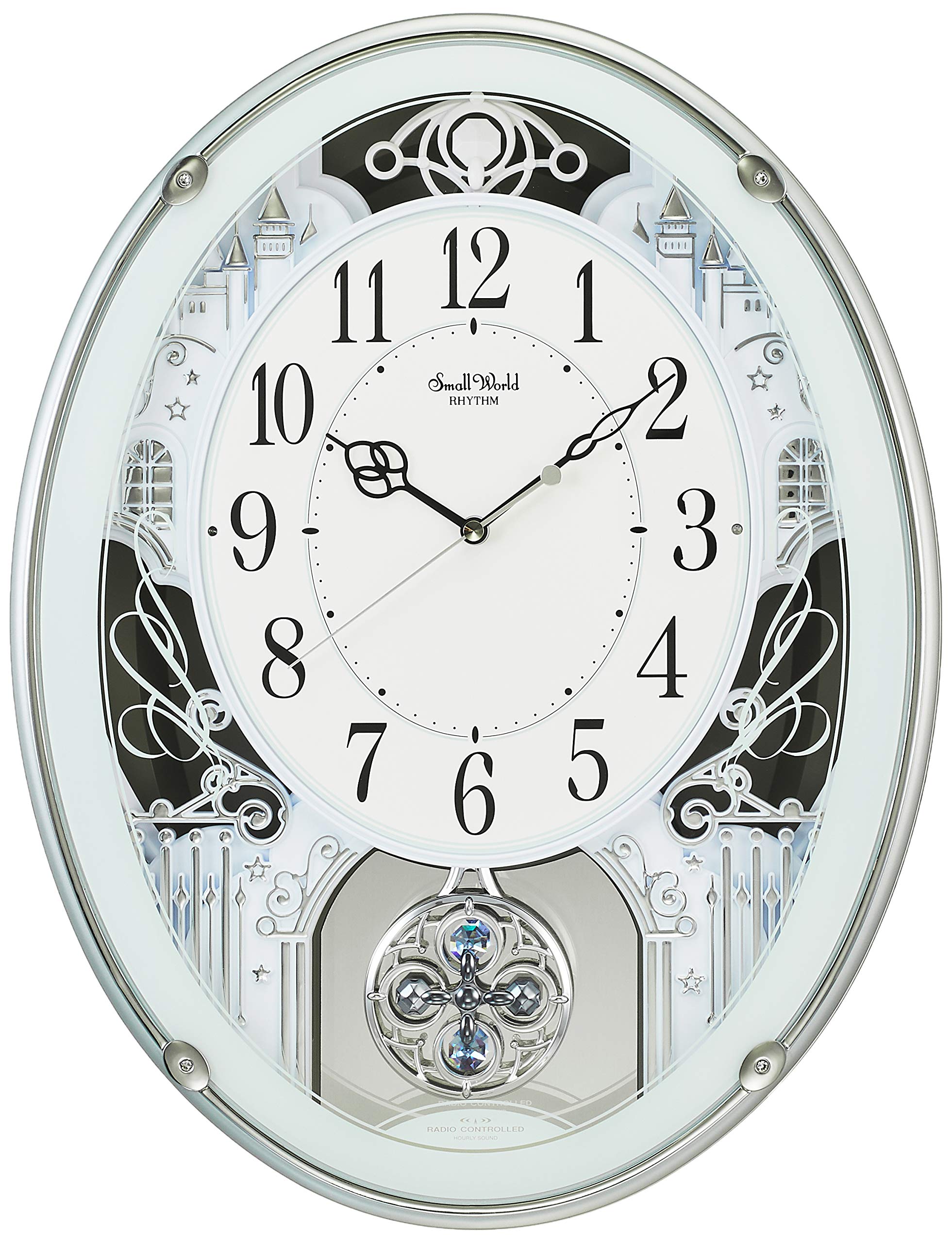 Amazon.co.jp: リズム(RHYTHM) 掛け時計 電波時計 アナログ スモール