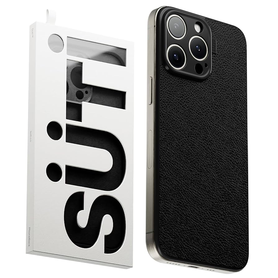 iPhoneアクセサリー SUTI iPhone 15Pro Nano Leather BLACK iPhone