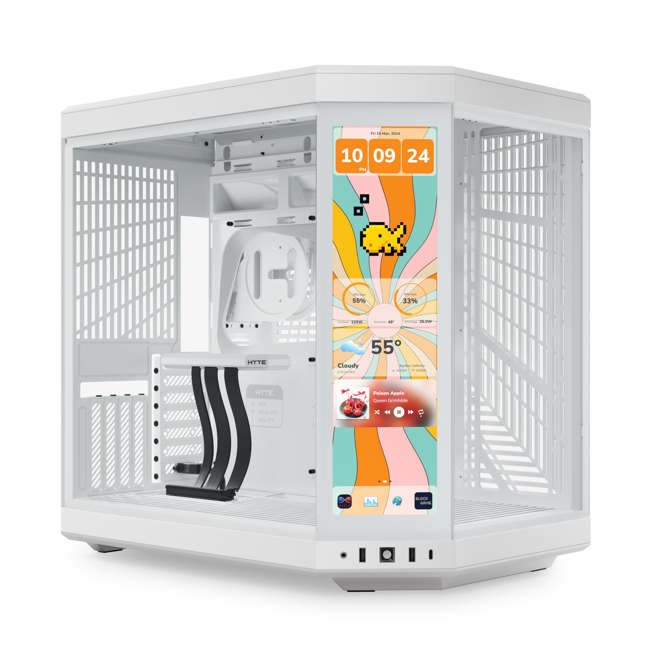 Amazon.com: Hyte Y70 Touch Infinite Dual Chamber ATX Mid Tower