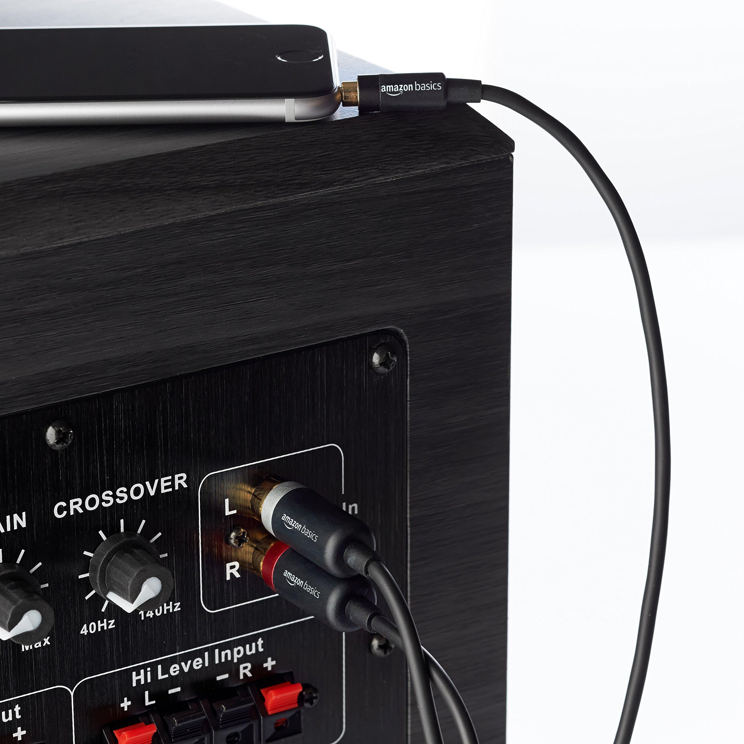 Amazon | Amazonベーシック RCAアダプターオーディオケーブル アンプ用