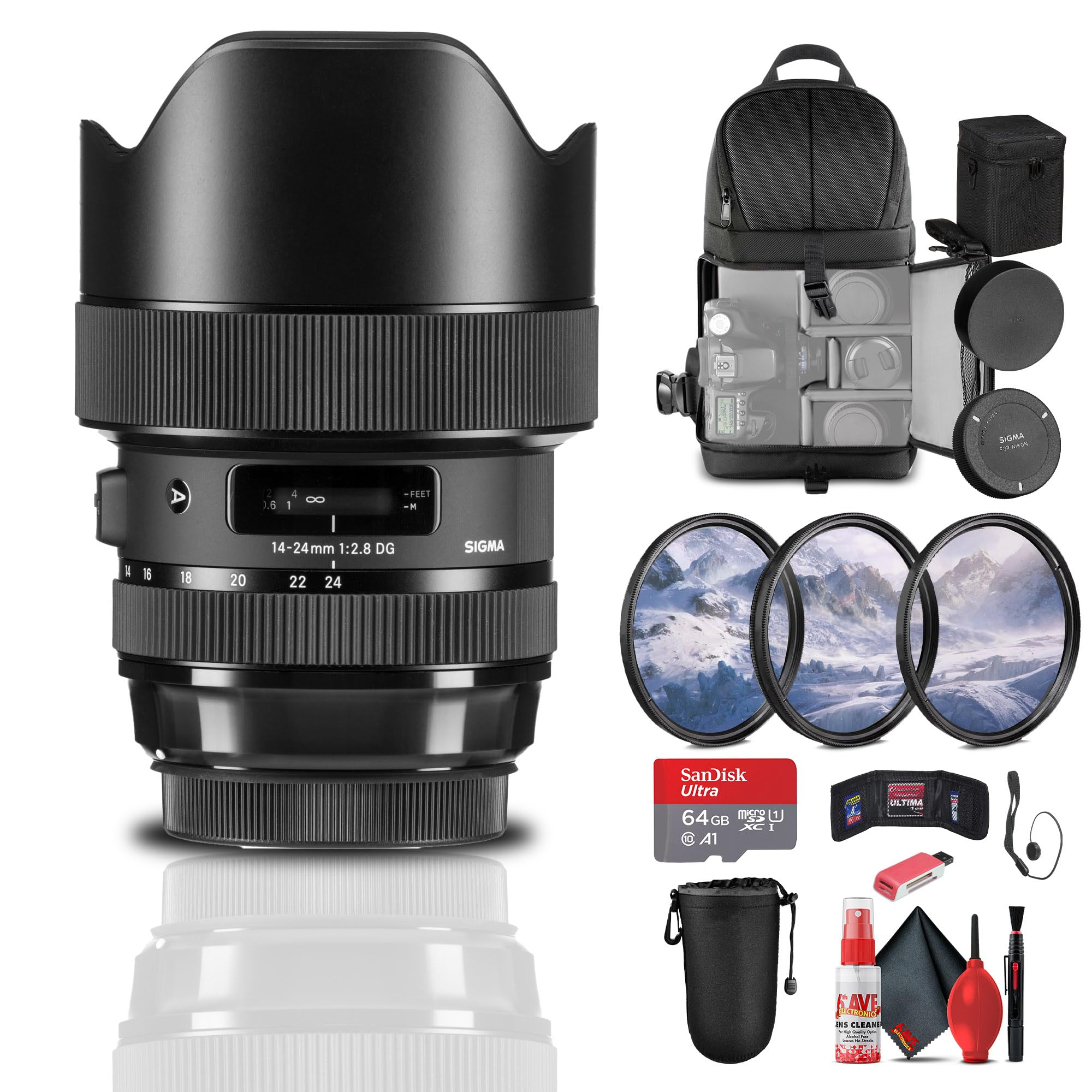 Amazon.com : Sigma 14-24mm f/2.8 DG HSM Art Lens for Nikon F, Wide