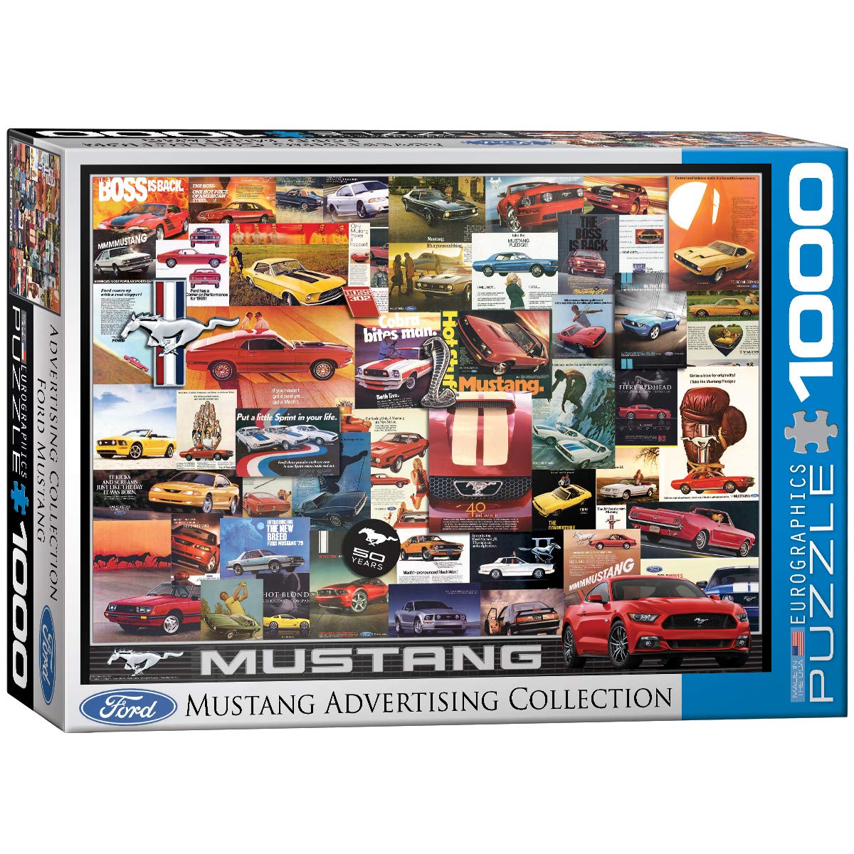 Amazon.com: EuroGraphics Ford Mustang Vintage Ads Jigsaw Puzzle