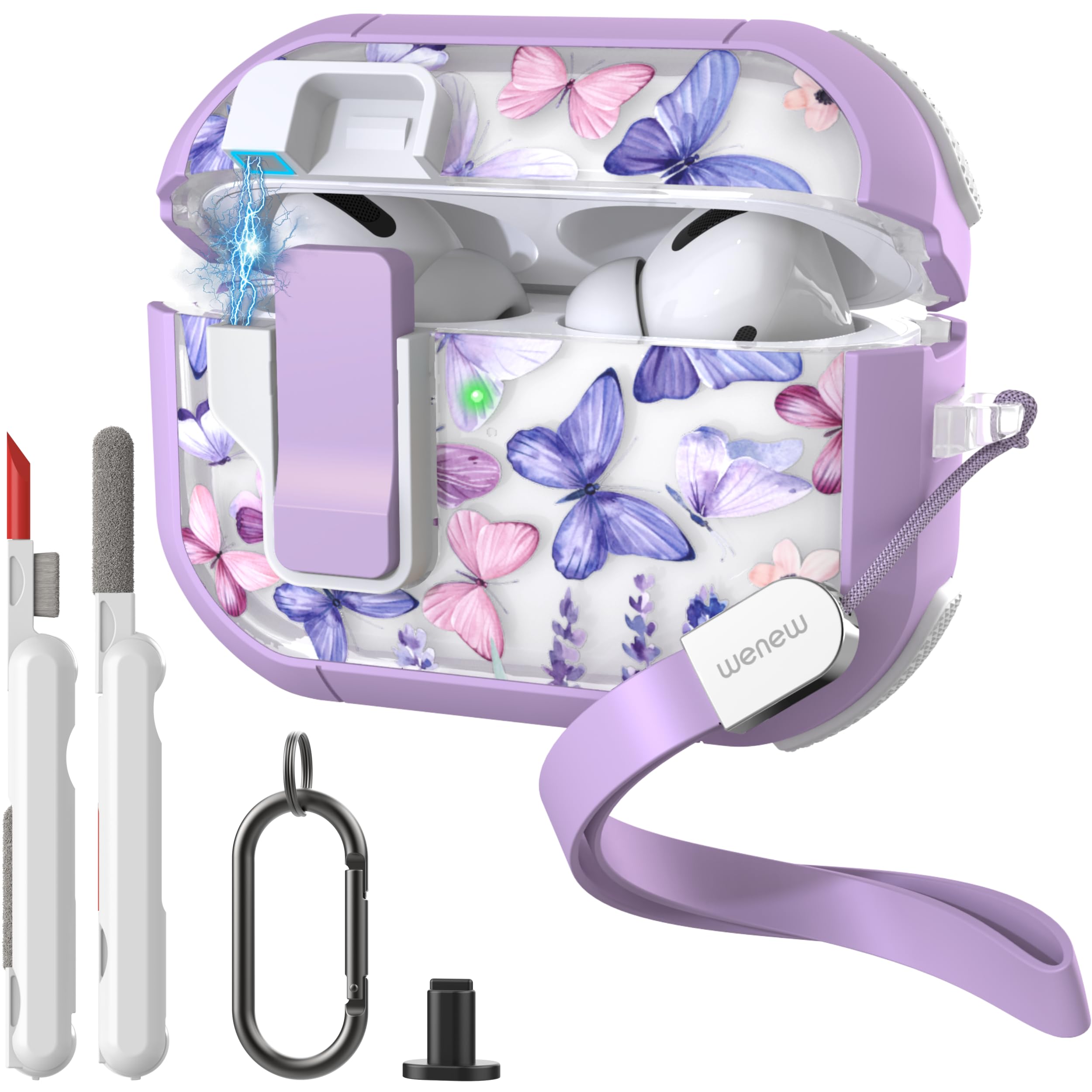 Amazon.com: WENEW Case for AirPods Pro & Pro 2 Case Cover Secure