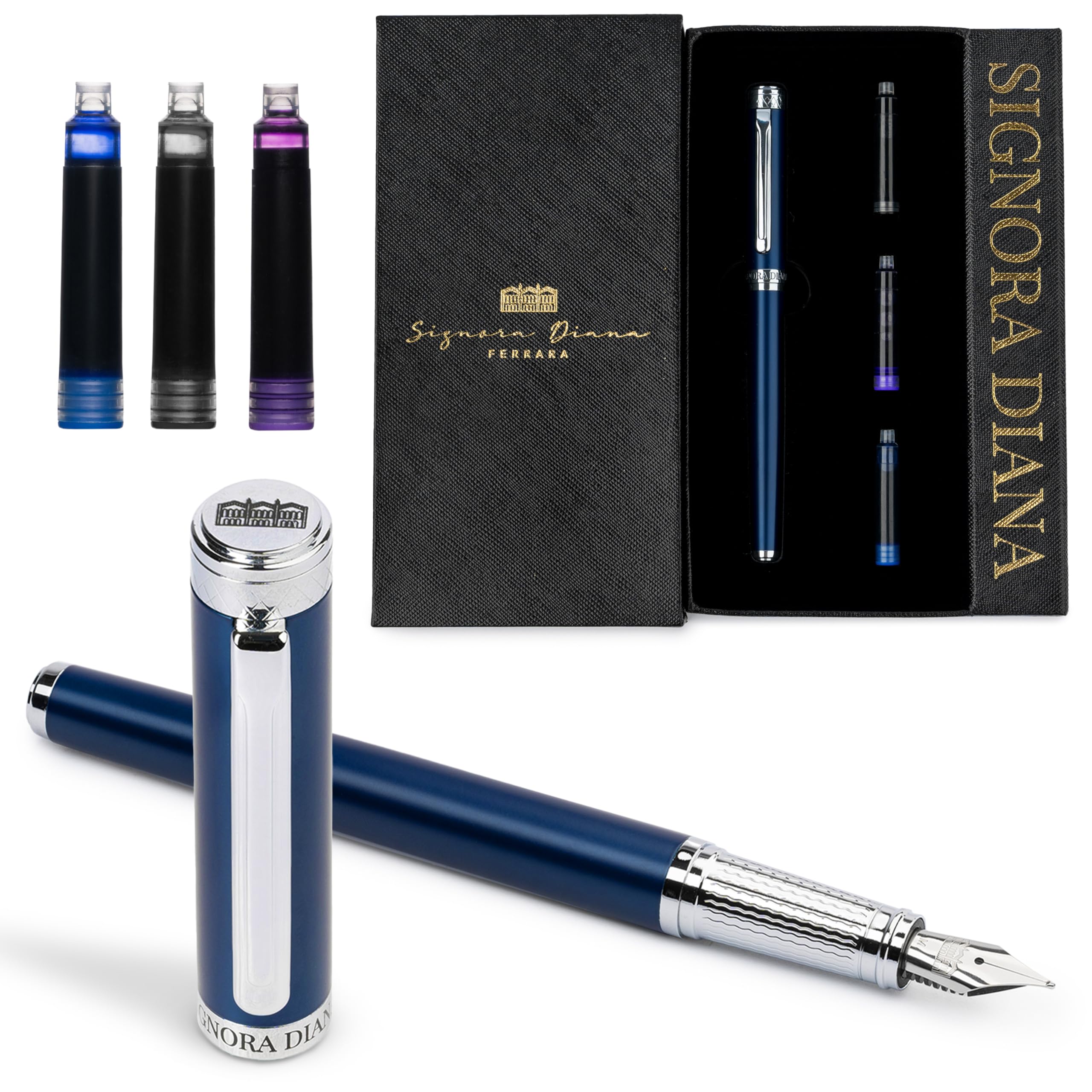 Amazon | Signora Diana 高級真鍮万年筆 (細く滑らかなペン先