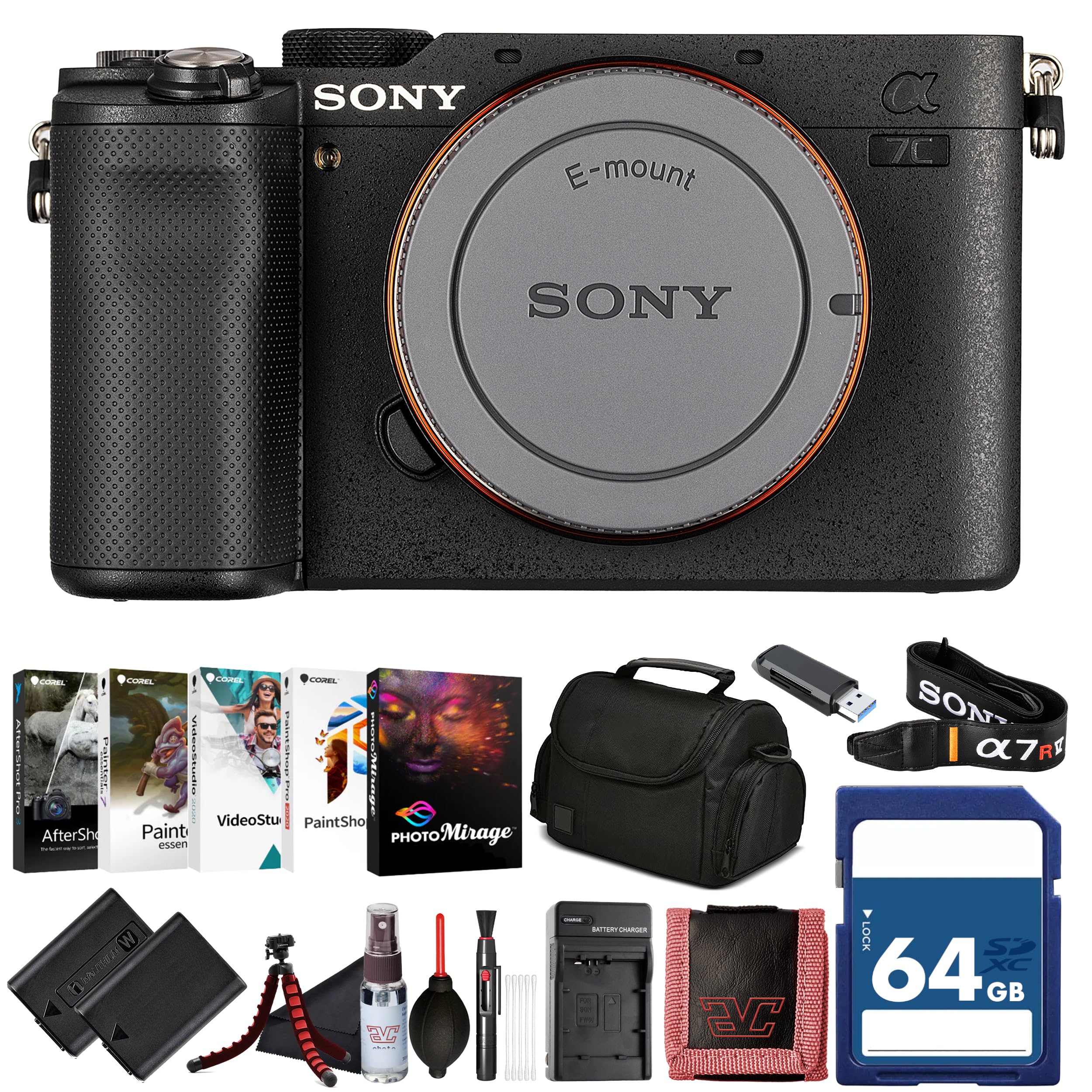 Amazon.com : Sony α7C Full-Frame Mirrorless Camera Body Black