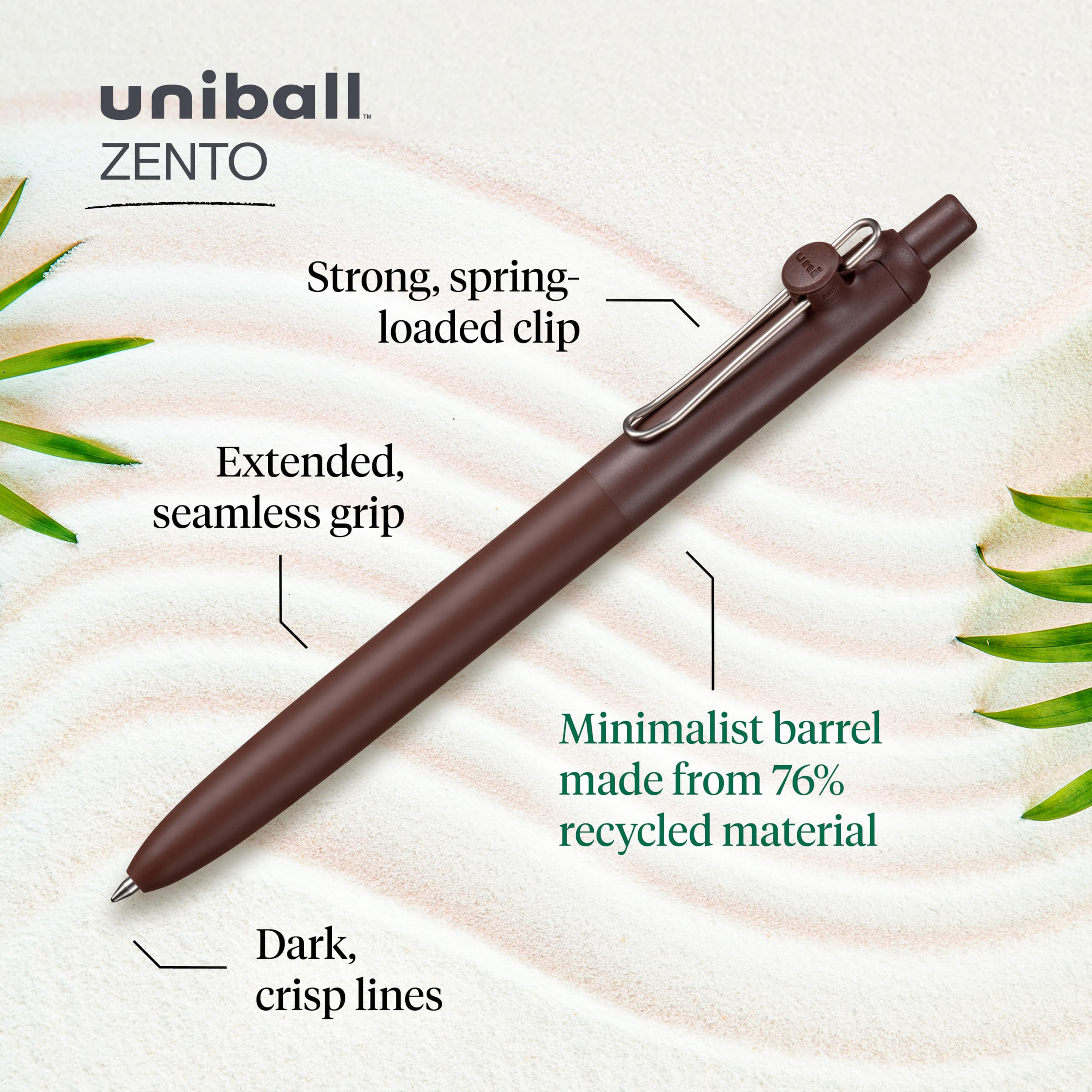 Amazon | uniball Zento リキッドゲルインク格納式ペン 中字 (0.7mm