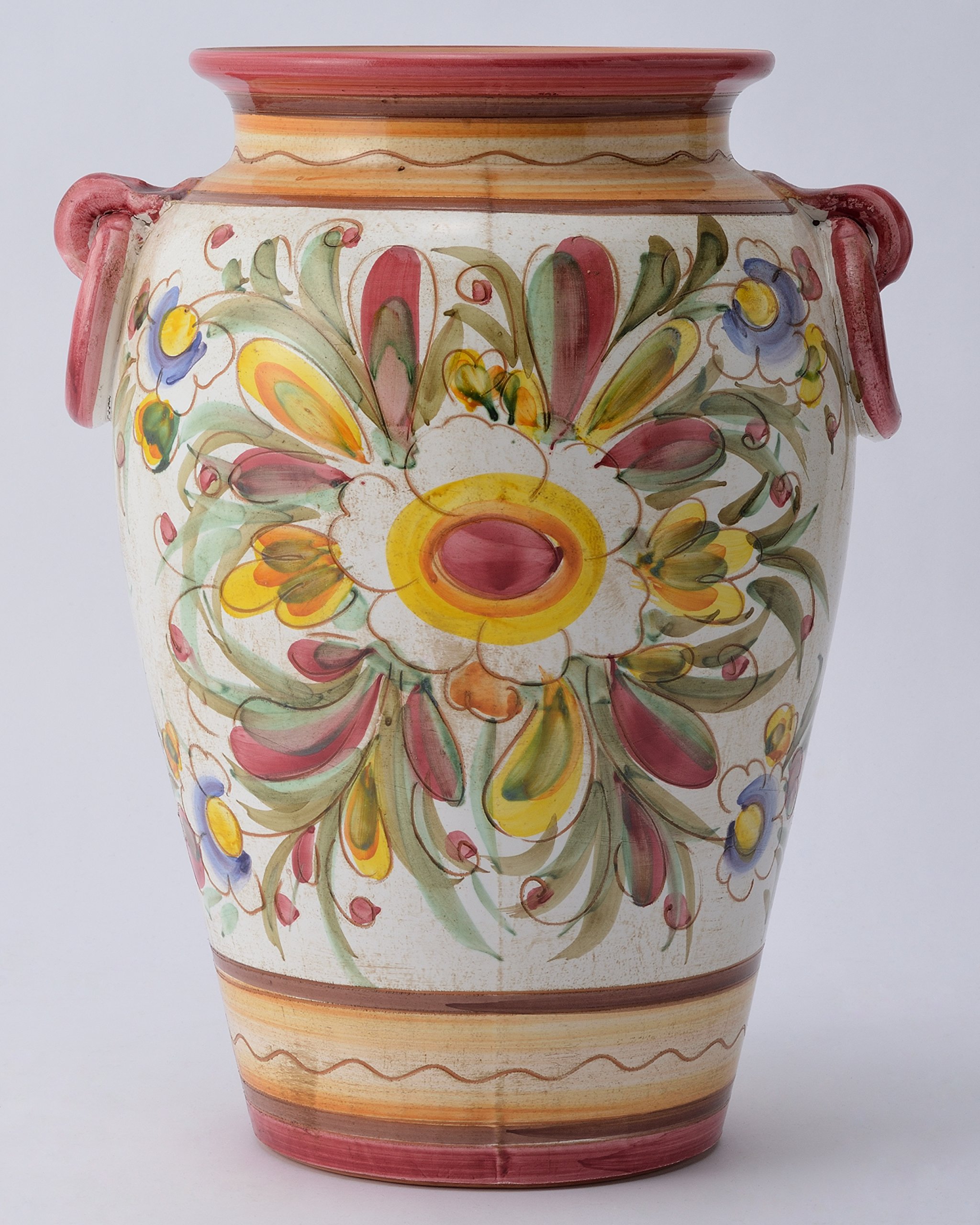 Amazon｜イタリア製 マヨルカ焼 陶器 傘立て 937797｜傘立て