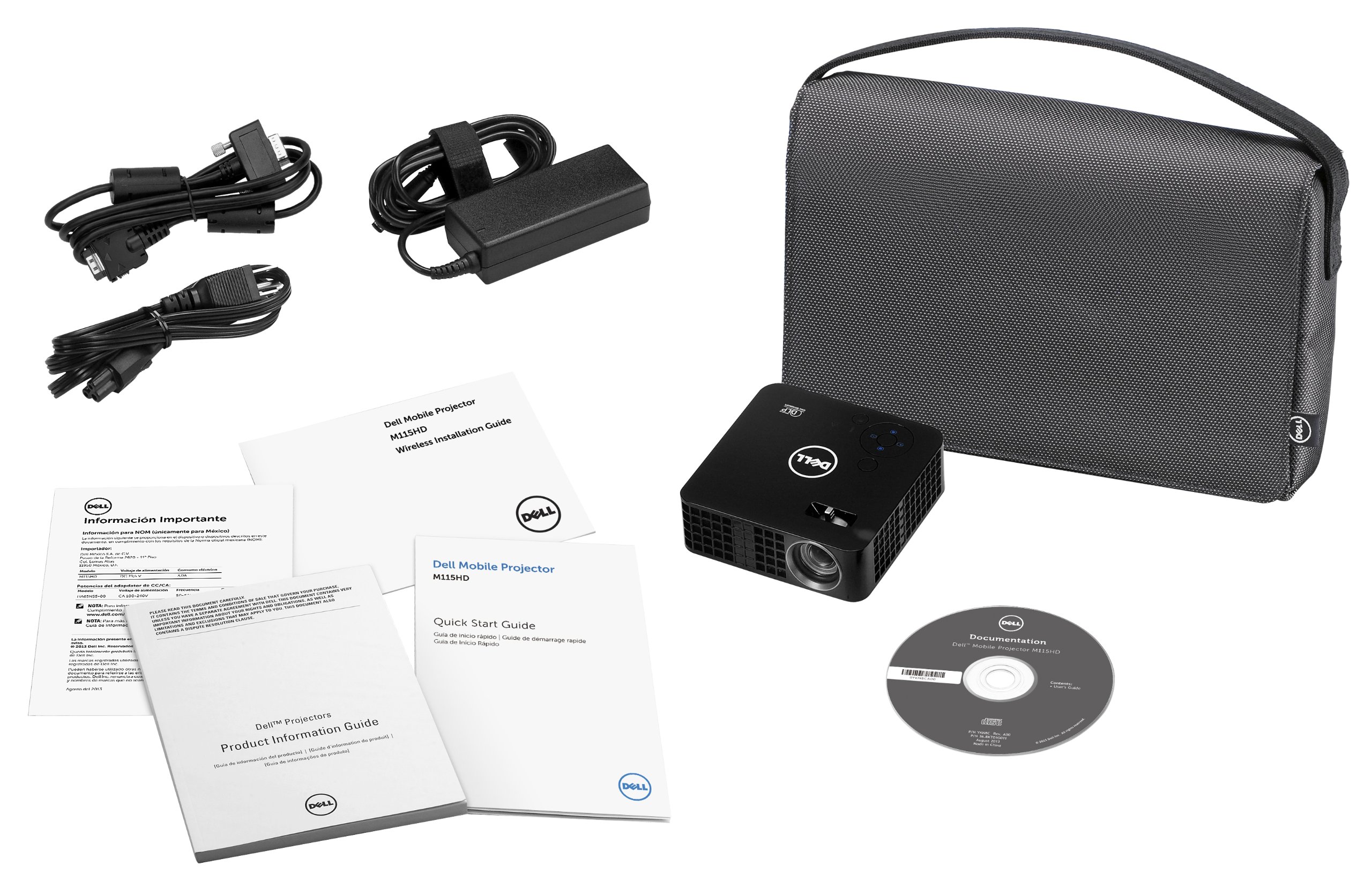 Dell M115HD Video - Proyector (450 lúmenes ANSI, DLP, WXGA