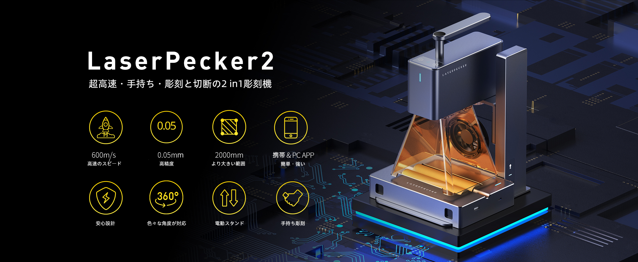 Amazon | LaserPecker2 レーザー彫刻機 家庭用 小型 携帯式レーザー
