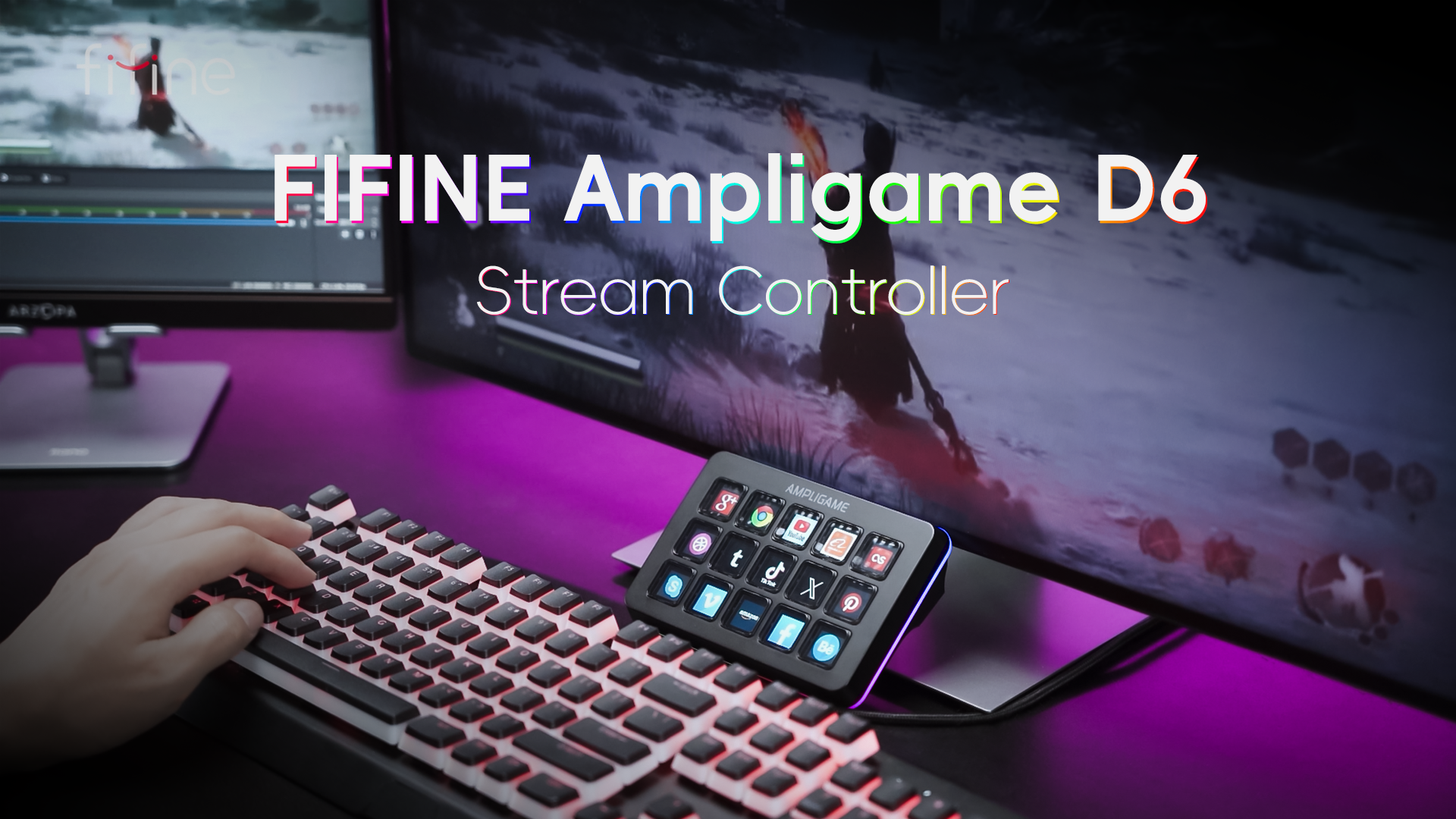 Amazon.com: FIFINE AmpliGame Stream Controller with 15 Macro Keys