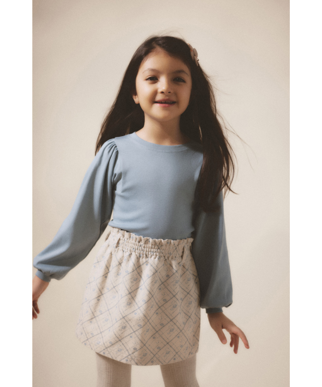 체크앤도트 | [SOOR PLOOM]FILIPA SKIRT_Tea Party Print, Frost