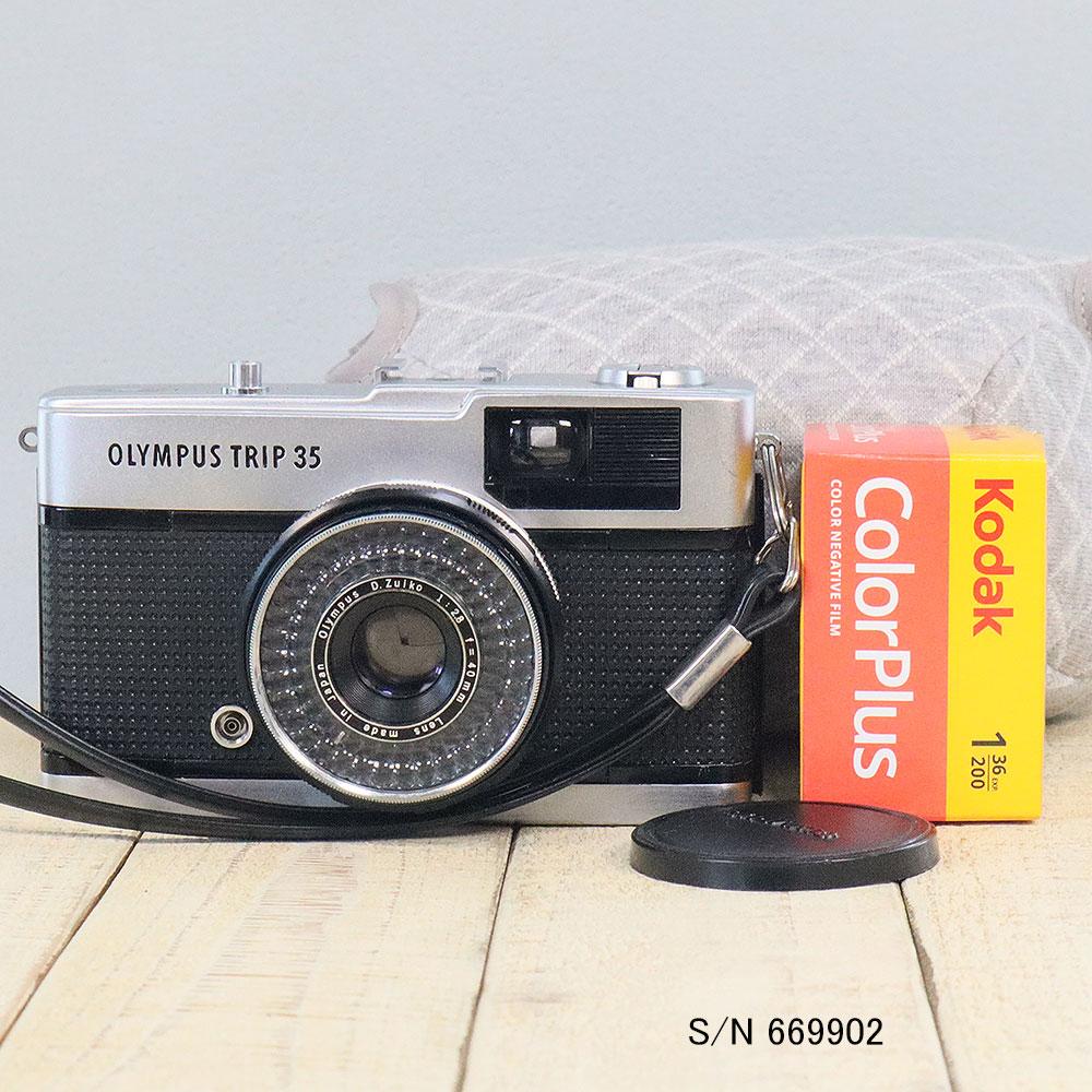 中古】【送料無料】【保証付】OLYMPUS TRIP 35 S/N 1176853（ケース