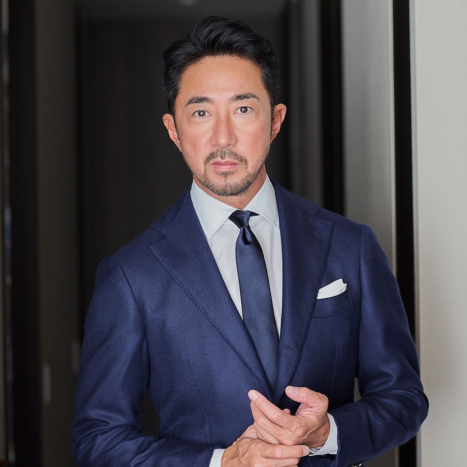 美品꧂ ジョルジオアルマーニ ネクタイ 無地 ソリッドタイ ブラック