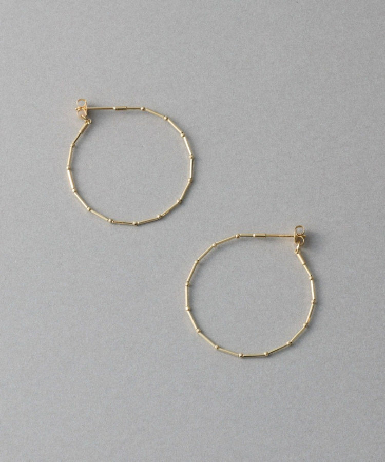 フロート] K10YG ステーション ワイヤー フープピアス（771561