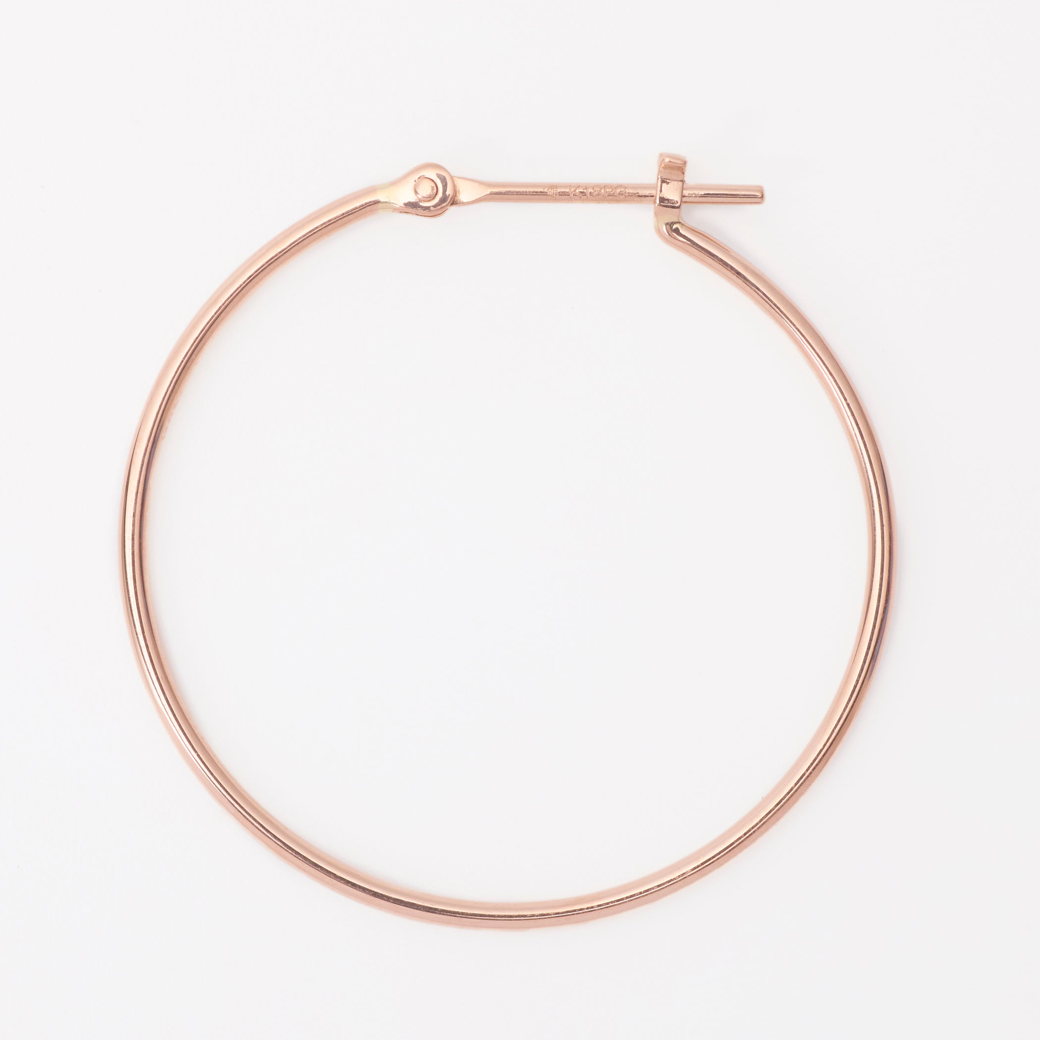 K18 ピンクゴールド フープ ピアス（25mm） – Milluflora | ミル