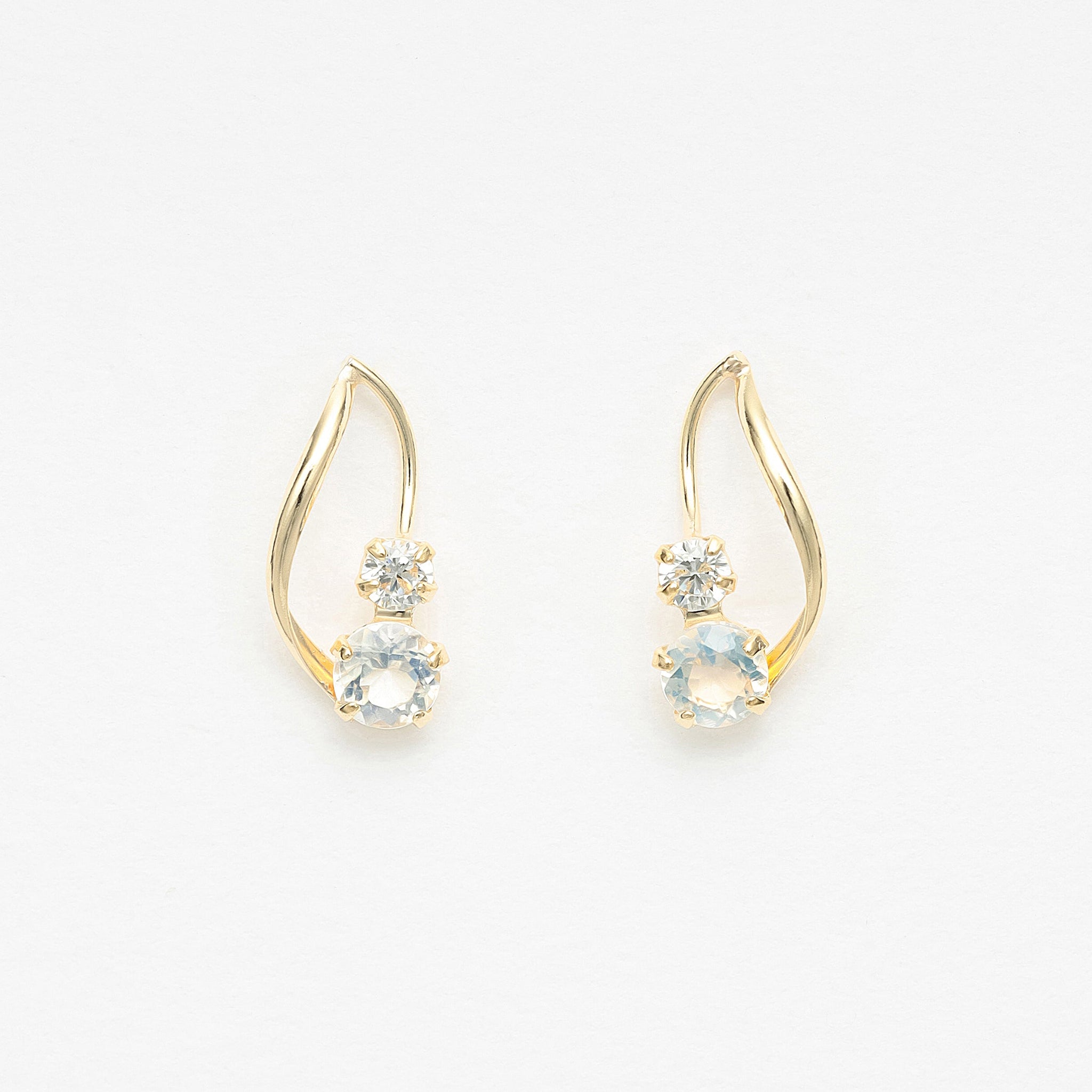 WEB限定】K10 イエローゴールド ラブラドライト ピアス – Milluflora