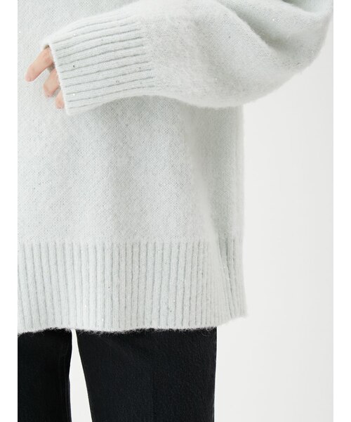 スパンコールVネックシャギーニット｜ミラオーウェンの通販｜&mall