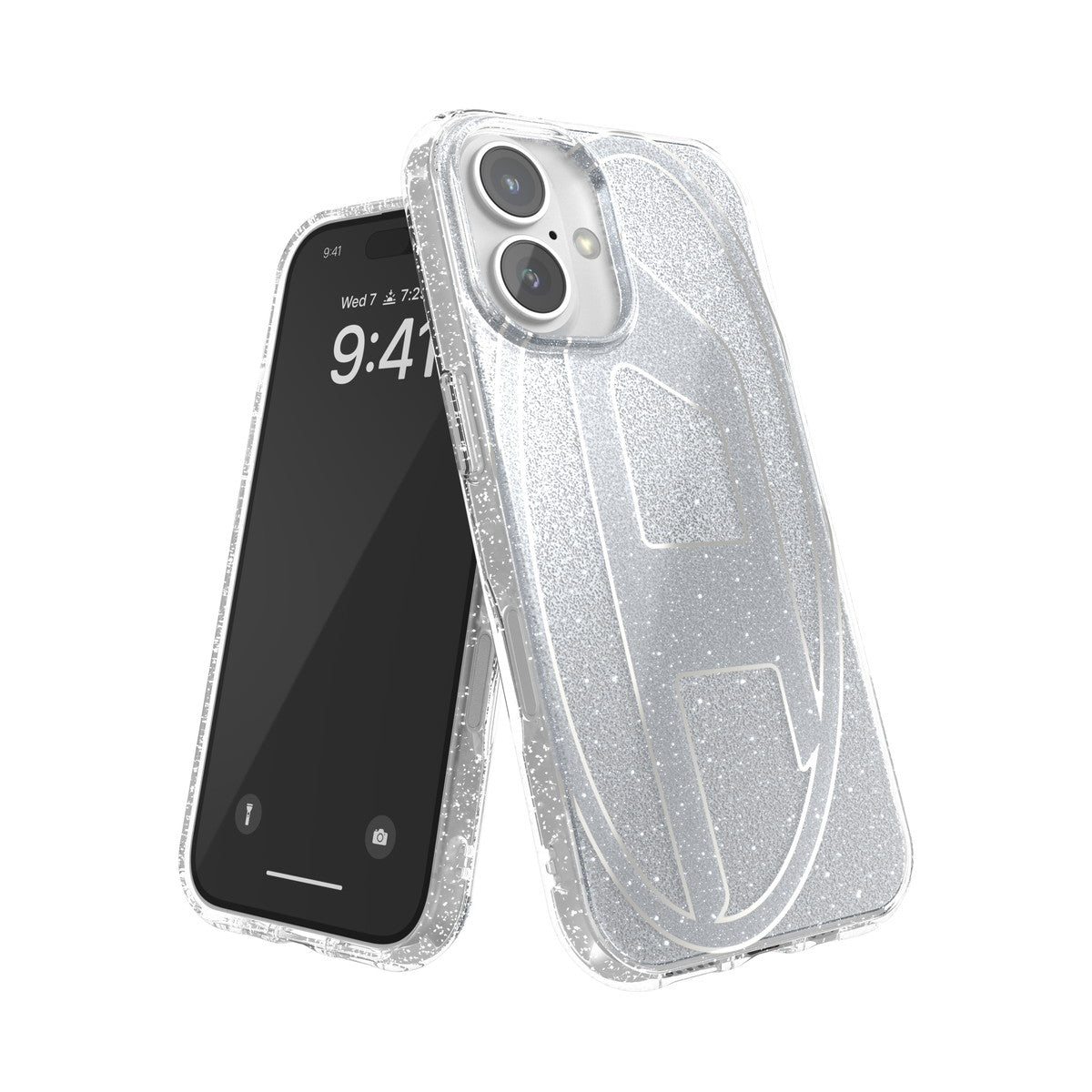 iPhone 16ケース Oval D Glitter シルバー – MiraiSell Selection