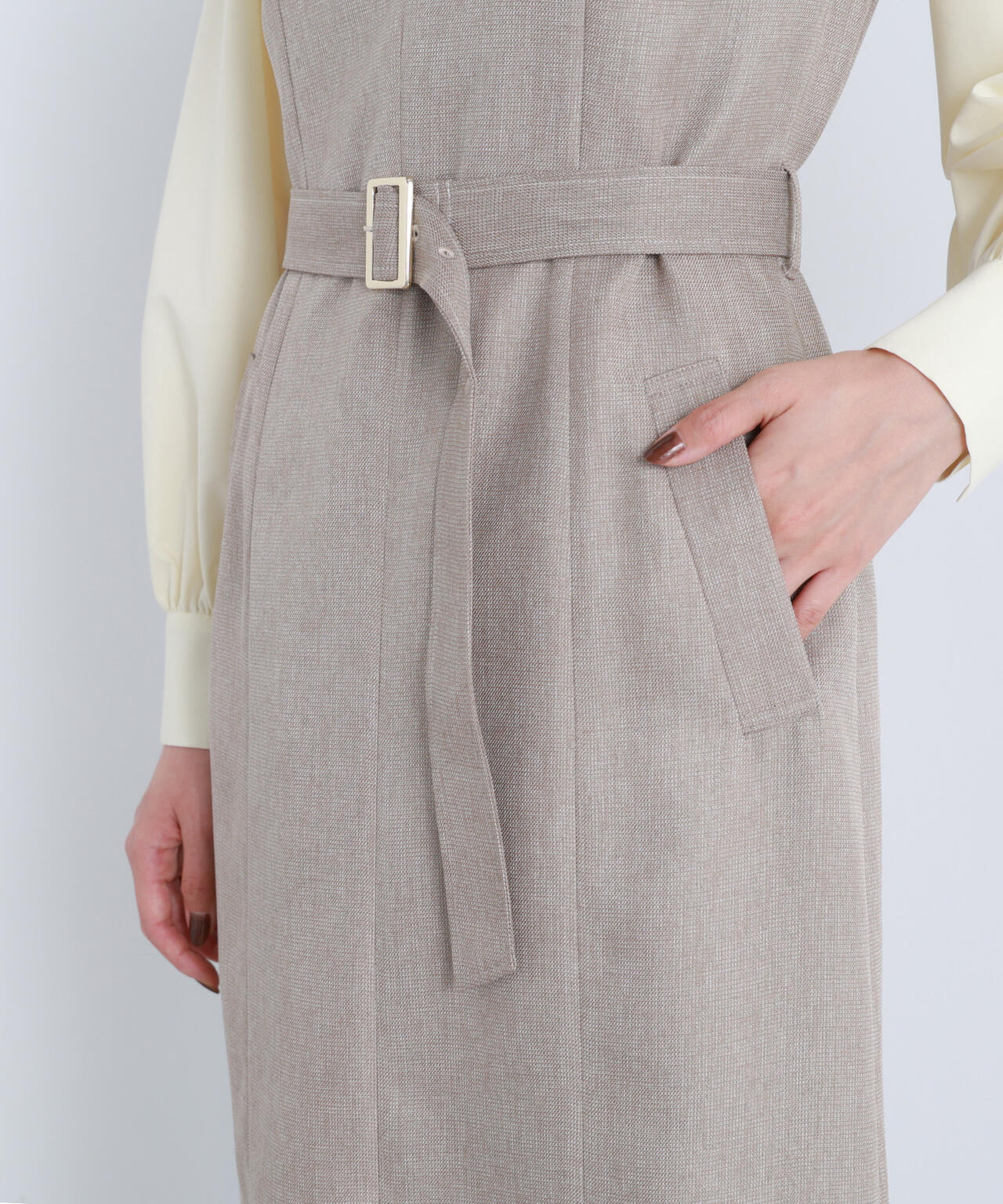 キーネックベルテッドジャンスカ | NATURAL BEAUTY BASIC（ナチュラル