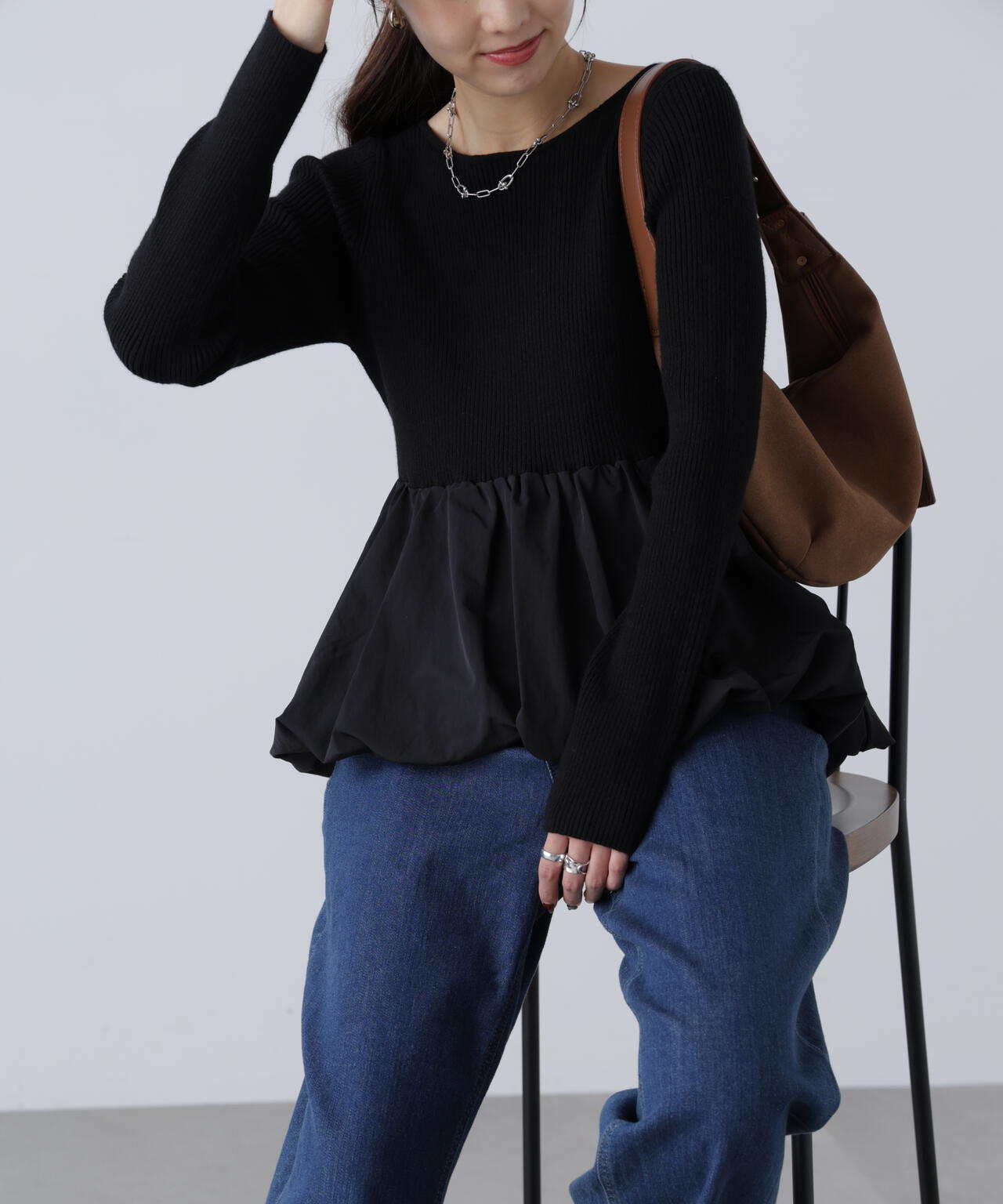 MFM】ペプラムバルーンニット | FREE'S MART（フリーズマート
