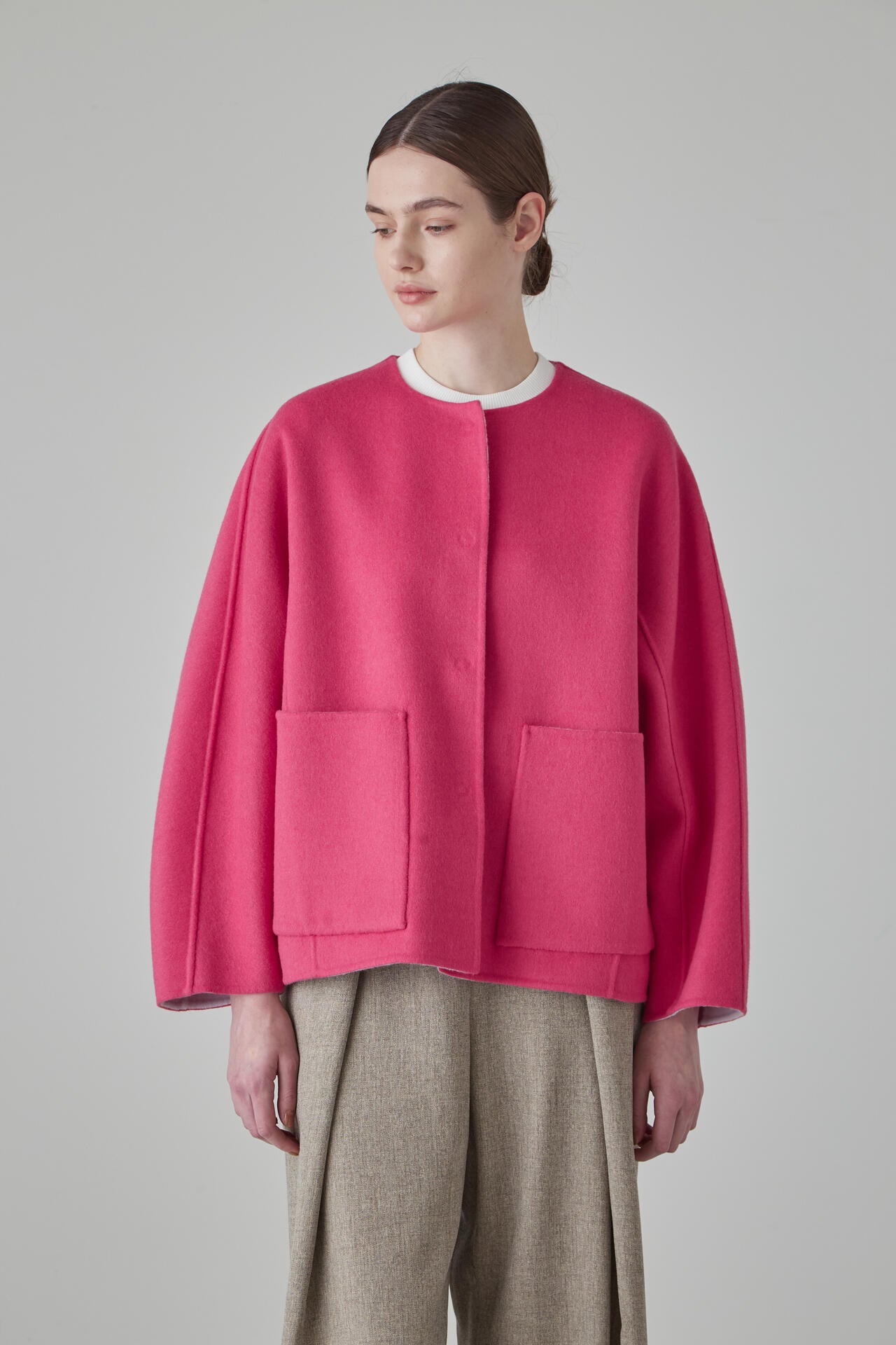 カシミヤ混 2TONE リバージャケット | ADORE（アドーア） ｜【公式