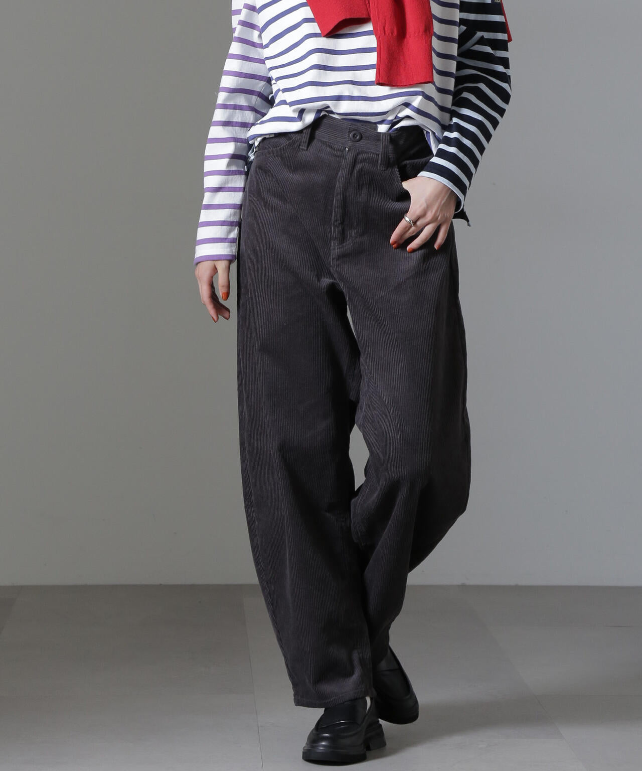 コーデュロイワイドカーブパンツ（セットアップ可） | NANO universe