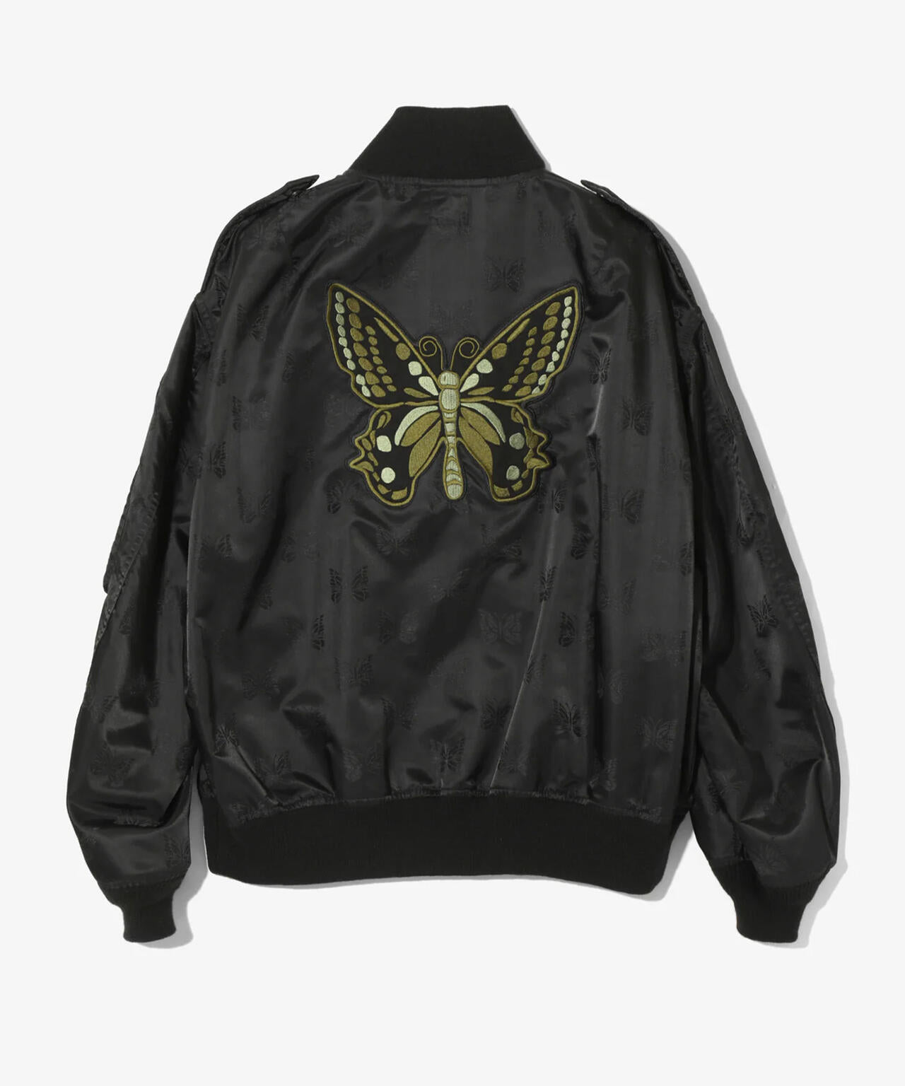 ち*み様 ニードルス 蝶の刺繍入り黒ジャケット Needles 黒 蝶刺繍