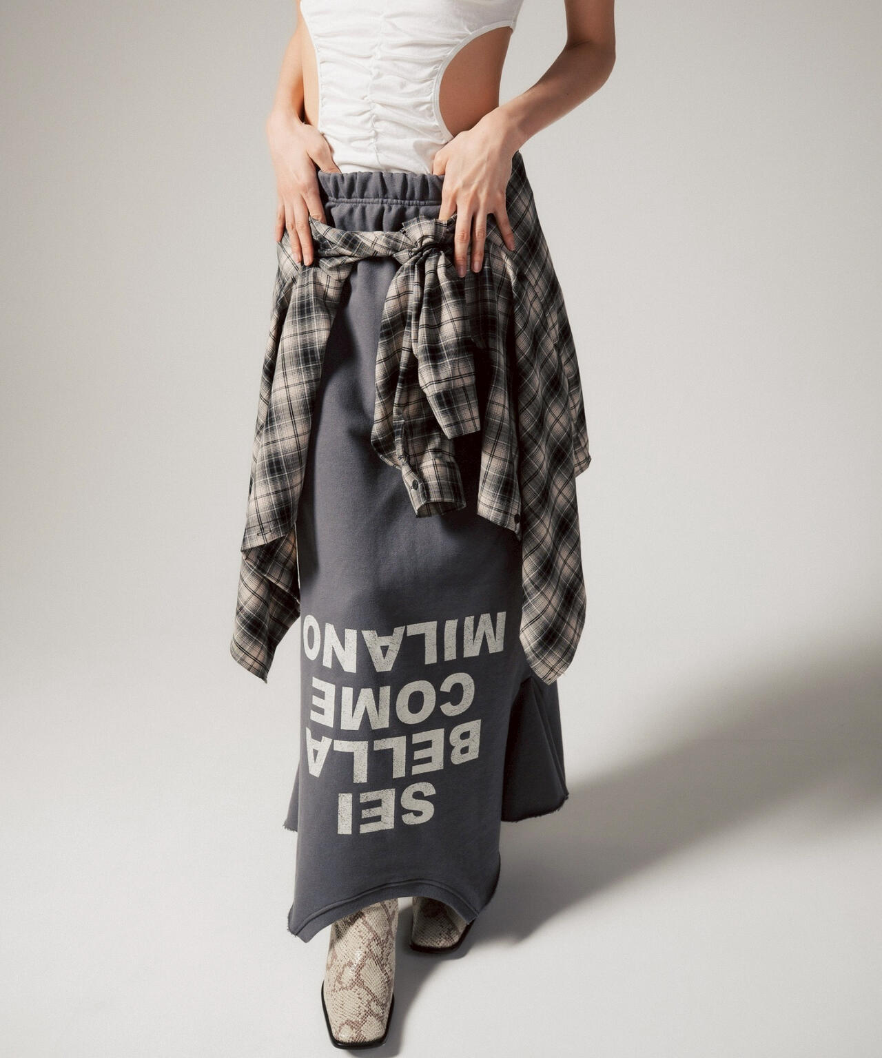 MITSUKI/ミツキ/ロゴ入りリメイク風スカート | ROYAL FLASH（ロイヤル