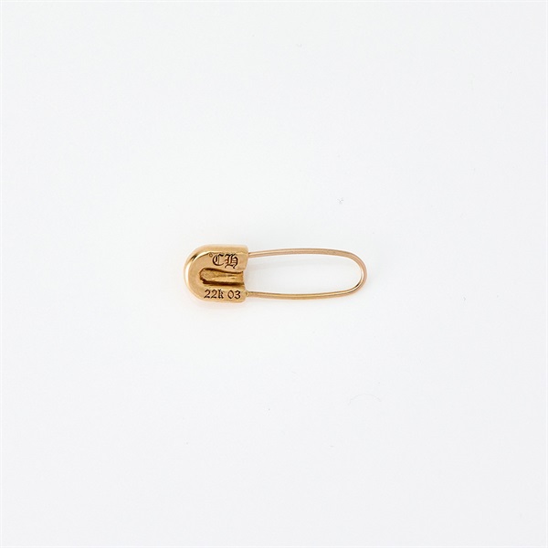 CHROME HEARTS CHプラス セーフティピン ピアス 左耳用 ゴールド 22K