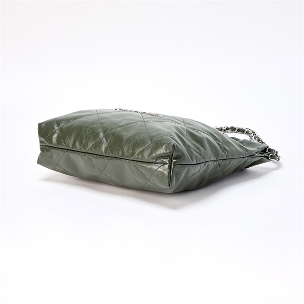 CHANEL シャネル22 スモール 2021年 ショルダーバッグ カーキ シルバー