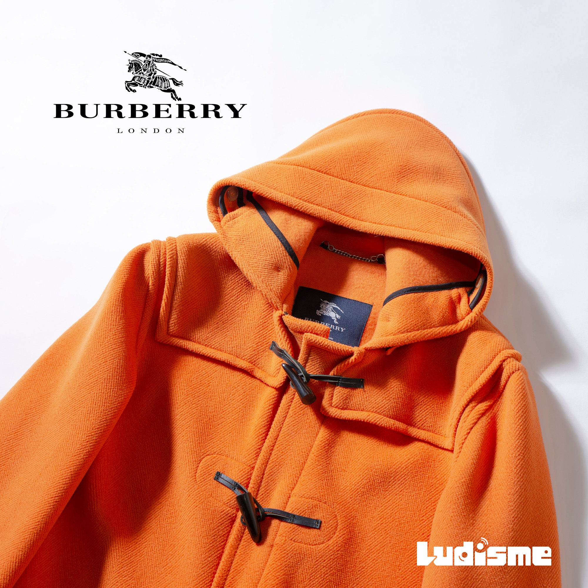 バーバリー BURBERRY LONDON ダッフルコート オレンジ 希少カラー