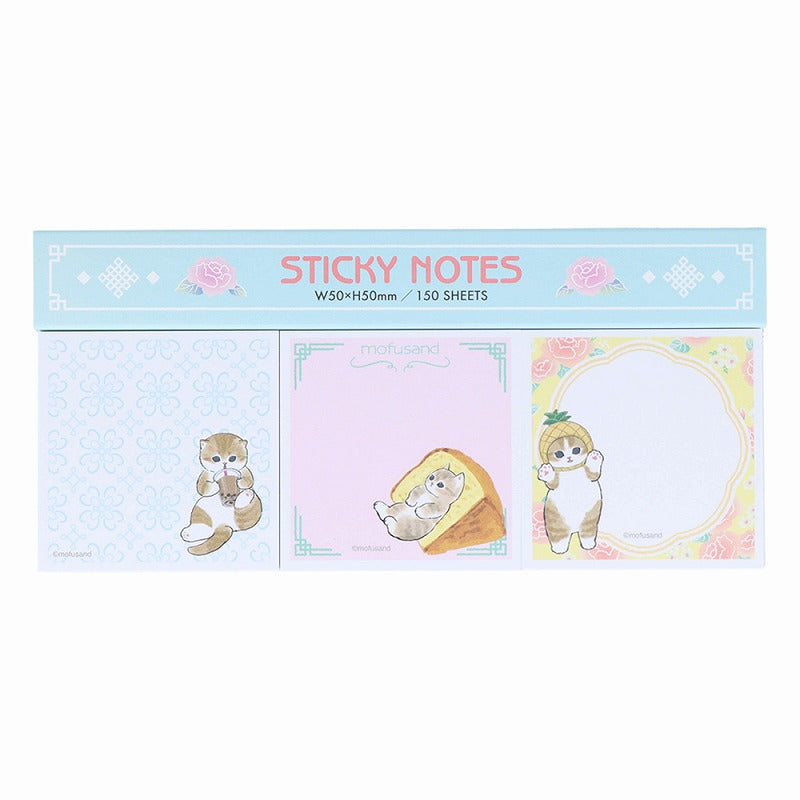 mofusand 付箋メモパッドカラー(ブルー) | mofusandもふもふマーケット