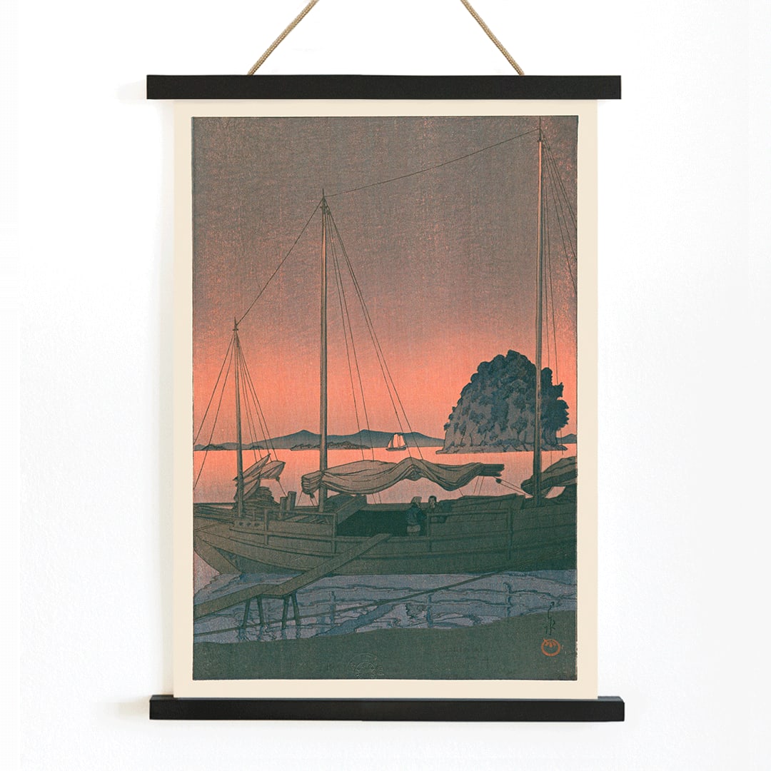 Poster | Ukiyo e Harbour Sunset by Kawase Hasui | MORYARTY