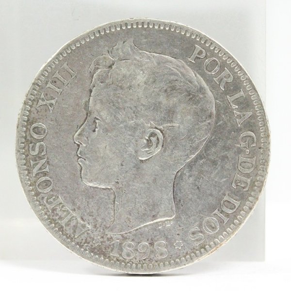 スペイン 1898年 5ペセタ銀貨 アルフォンソ13世 | ミスターコインズ